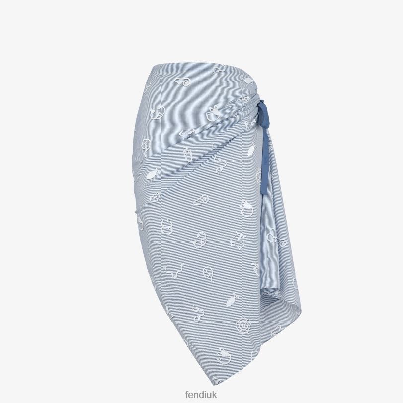 o1loc1c0824 Skirt in Light Blue