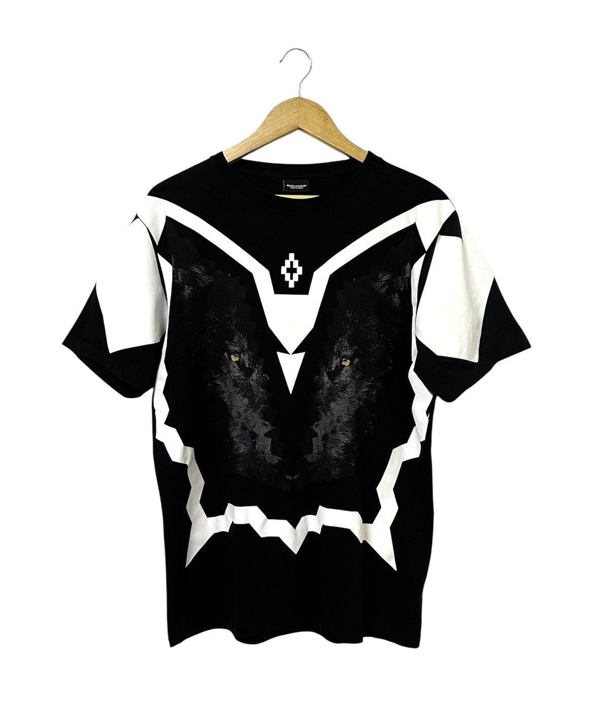 Marcelo Burlon MARCELO BURLON MILAN DESIGNER BLACK WOLF RACE TSHIRT Size US M / EU 48-50 / 2 - 1 Thumbnail