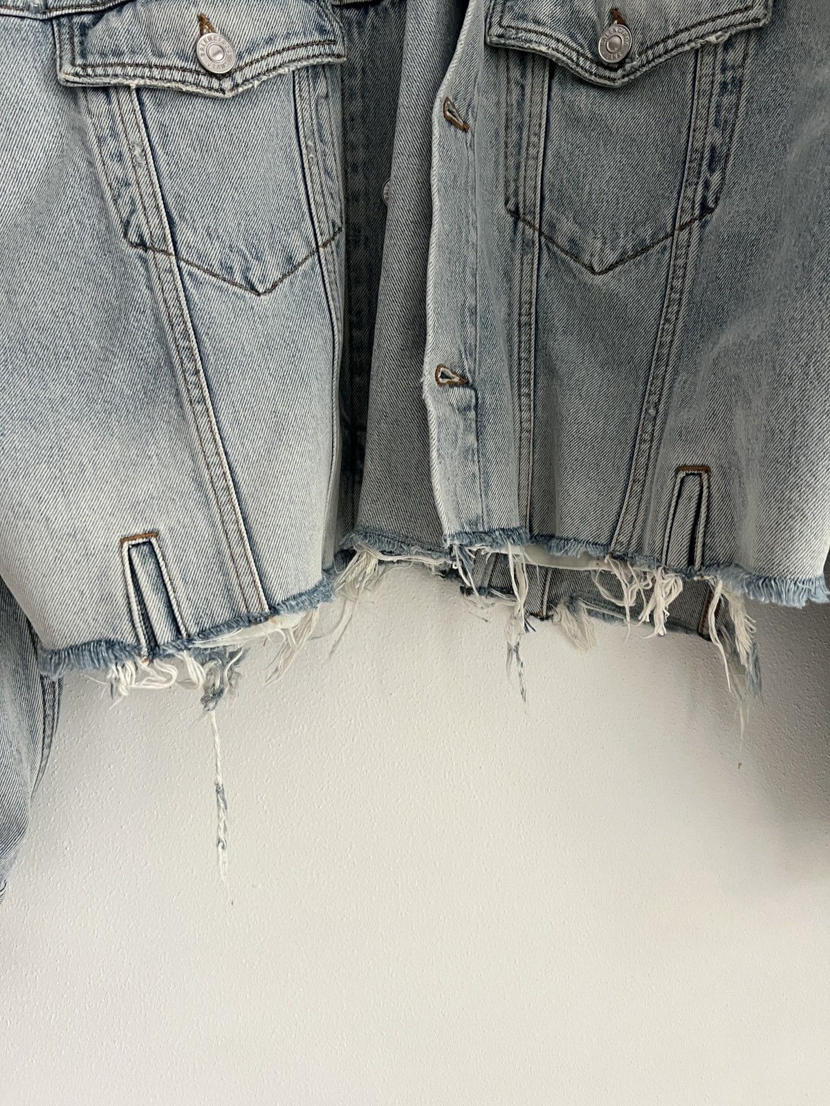 Balenciaga Lost Tape Reconstructed Raw Hem Denim Jacket - 2 Size US L / EU 52-54 / 3 - 3 Thumbnail