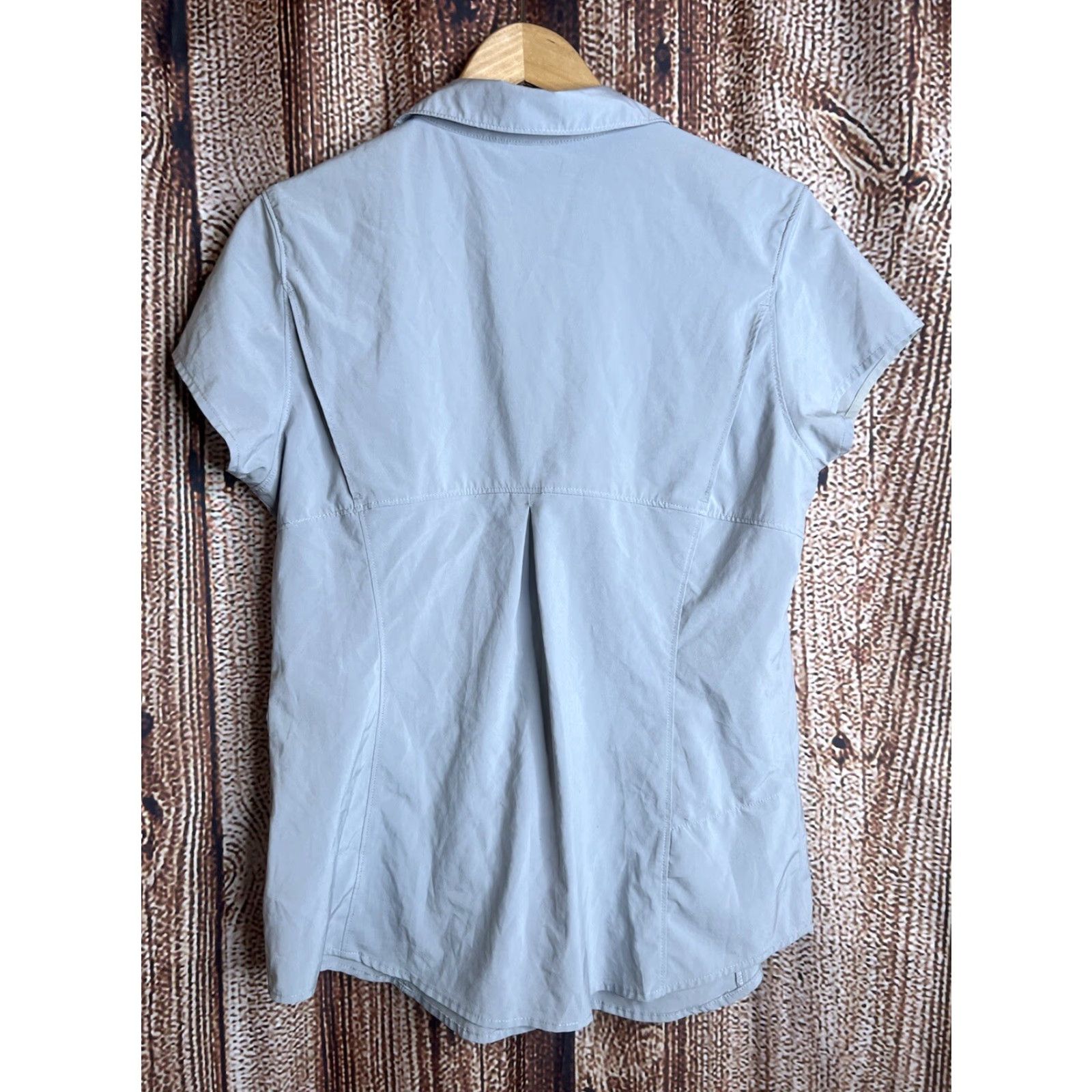 Vintage Columbia Shirt Women L Gray Button-Up Casual Basic All Seasons Size L / US 10 / IT 46 - 3 Thumbnail