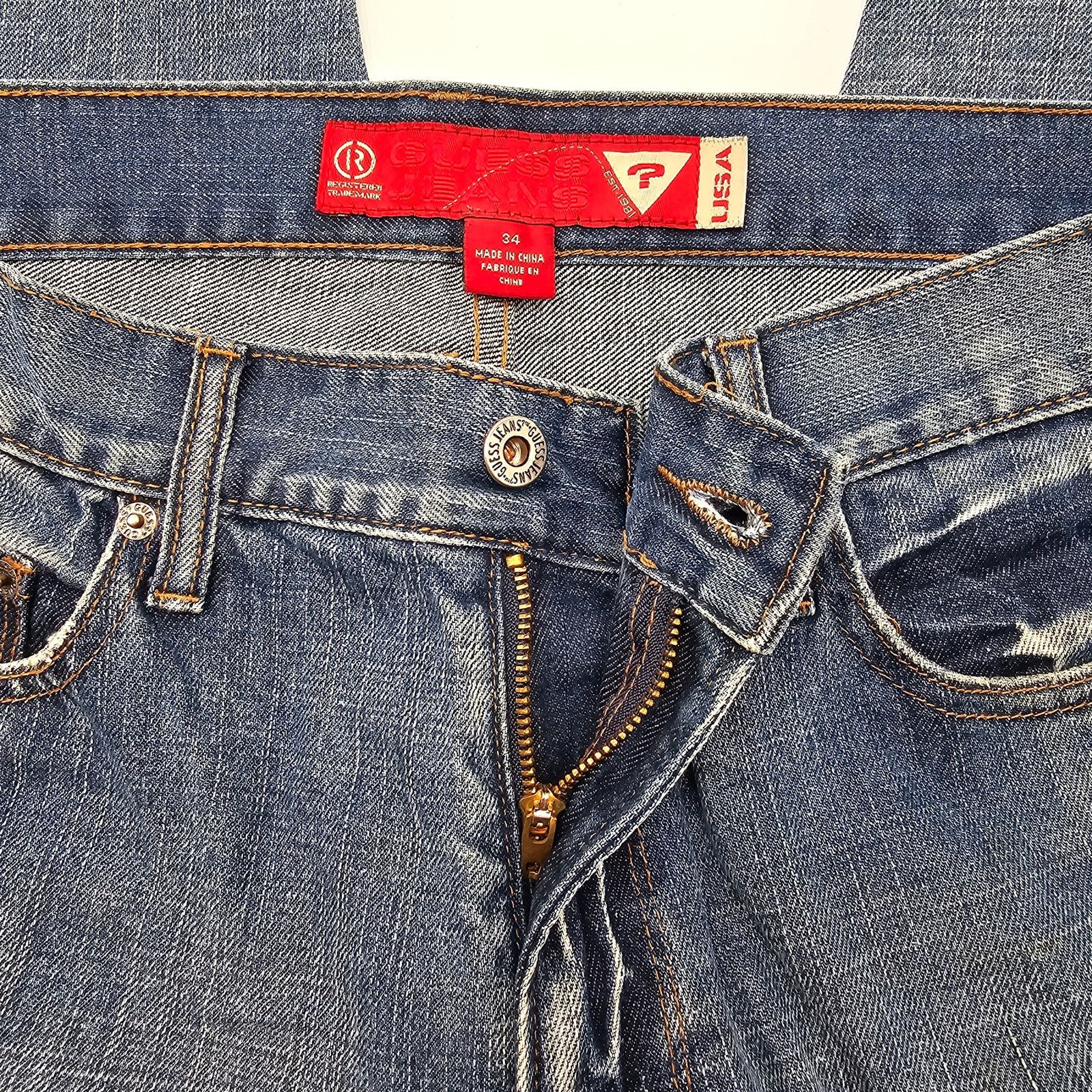 Guess Guess Blue Denim Jeans Pants Bottom Men's Wide Bootcut 34x39 Size US 34 / EU 50 - 5 Thumbnail