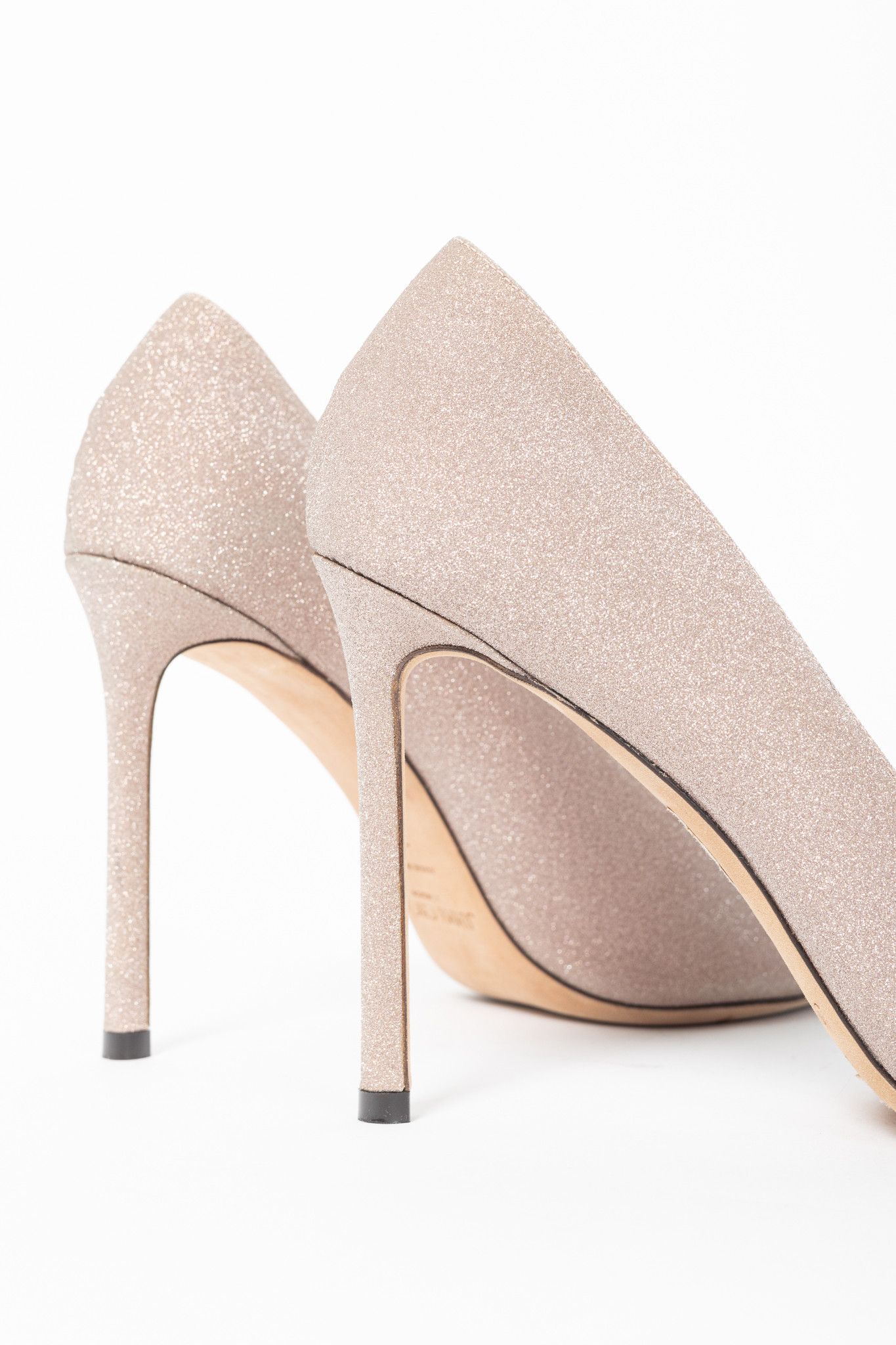 Jimmy Choo Jimmy Choo Romy Ballet Pink Glitter Pointed-Toe Pumps Size US 9 / IT 39 - 7 Thumbnail