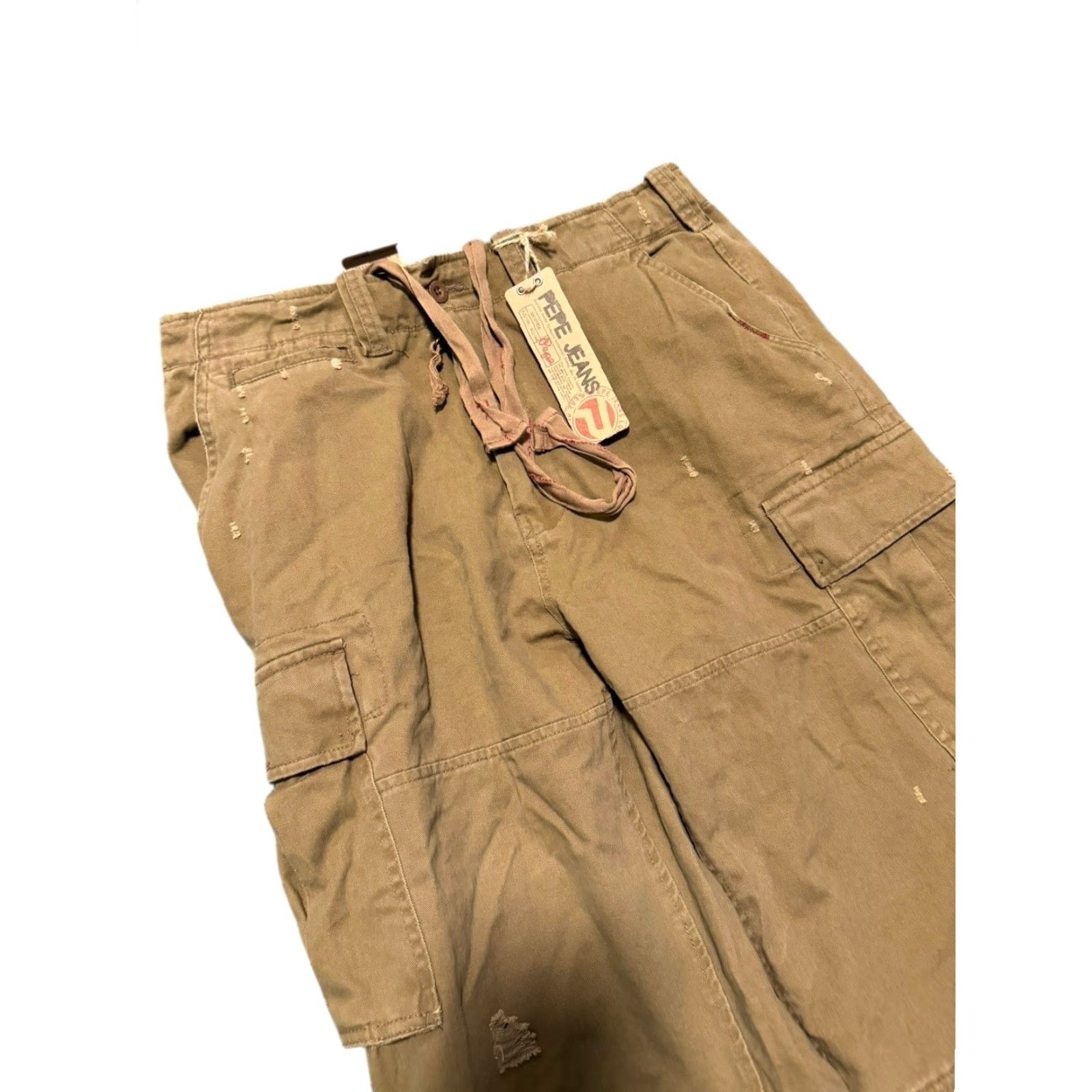 Pepe Jeans VINTAGE Pepe Jeans London CHRIS Convertible Cargo Pants Shorts 34x33 Mocha Baggy Men Cargo Pants 34 Regular Mocha/Khaki Size US 34 / EU 50 - 2 Thumbnail