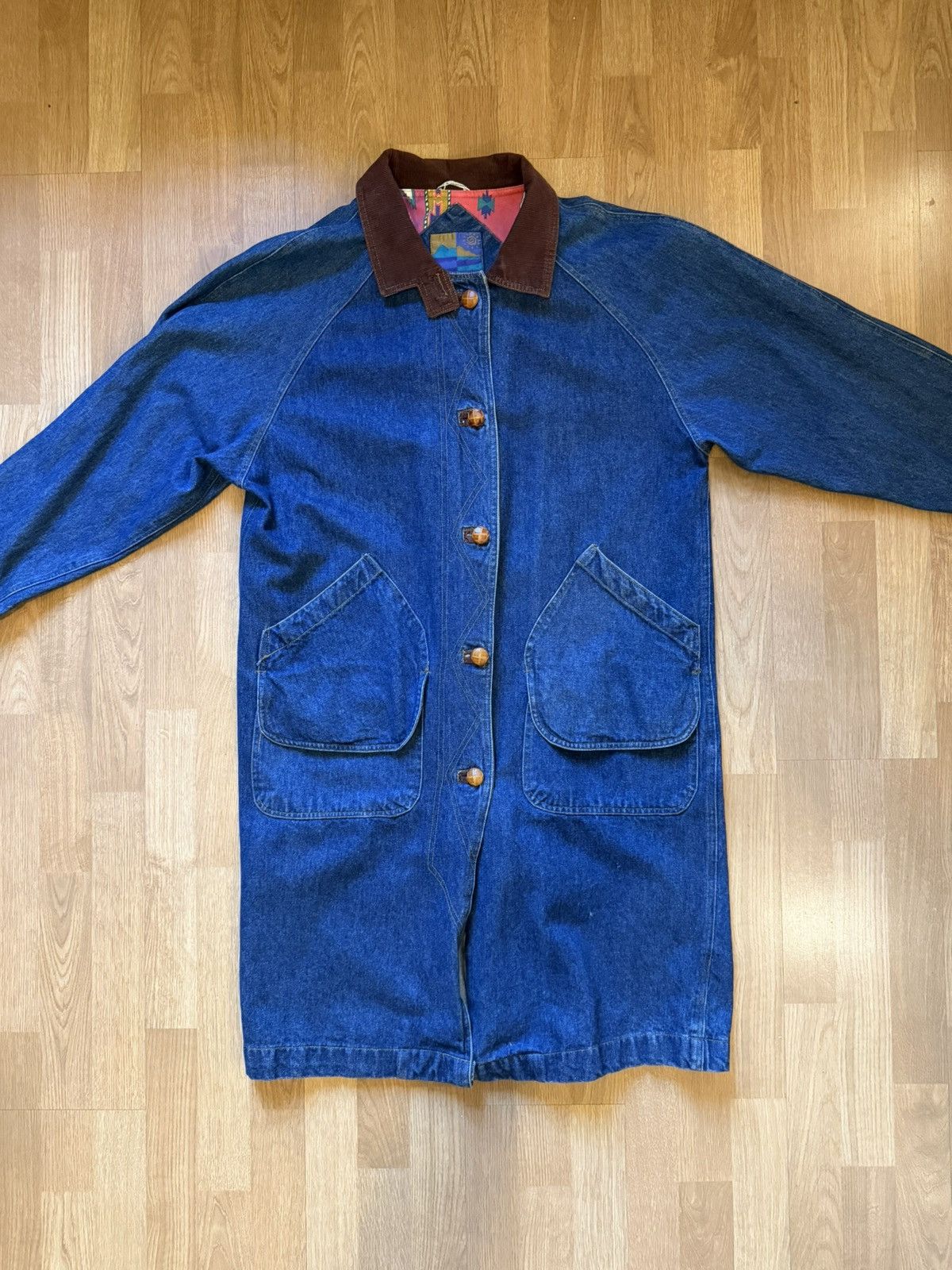 Vintage Vintage Western Denim Trench Duster Size US L / EU 52-54 / 3 - 1 Thumbnail