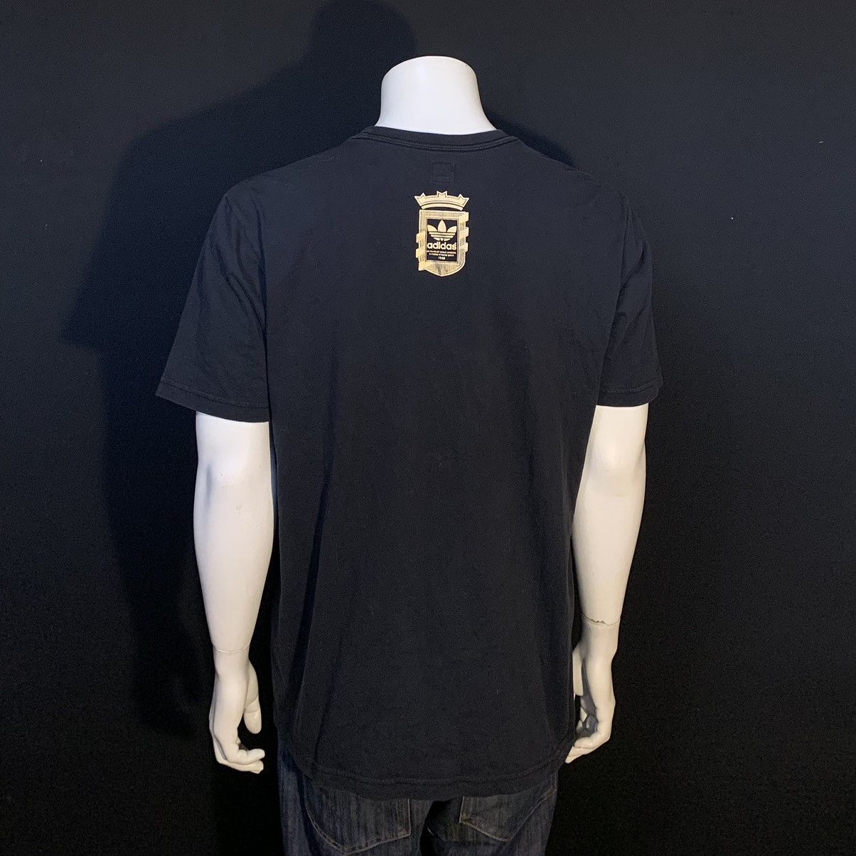 Adidas × Vintage Rare Vintage Adidas Black Gold T Shirt Y2K Size XL Size US XL / EU 56 / 4 - 2 Thumbnail