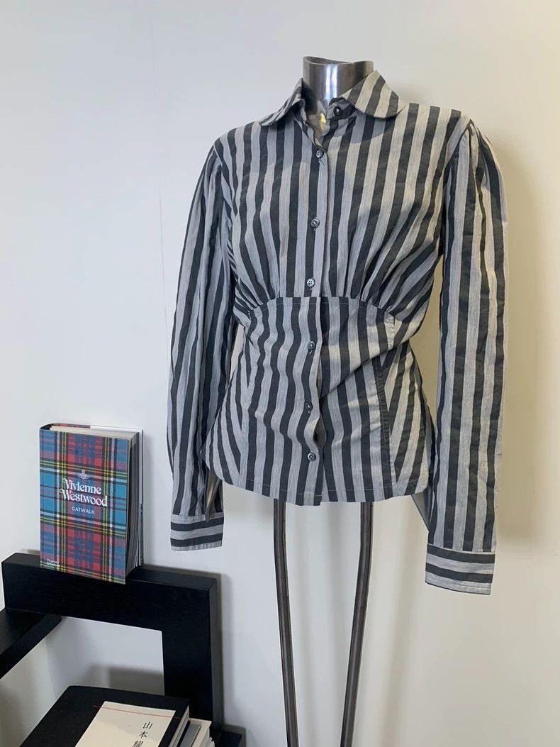 Vivienne Westwood Vivienne Westwood size38 Gray striped waist shirt Size XS / US 0-2 / IT 36-38 - 3 Thumbnail