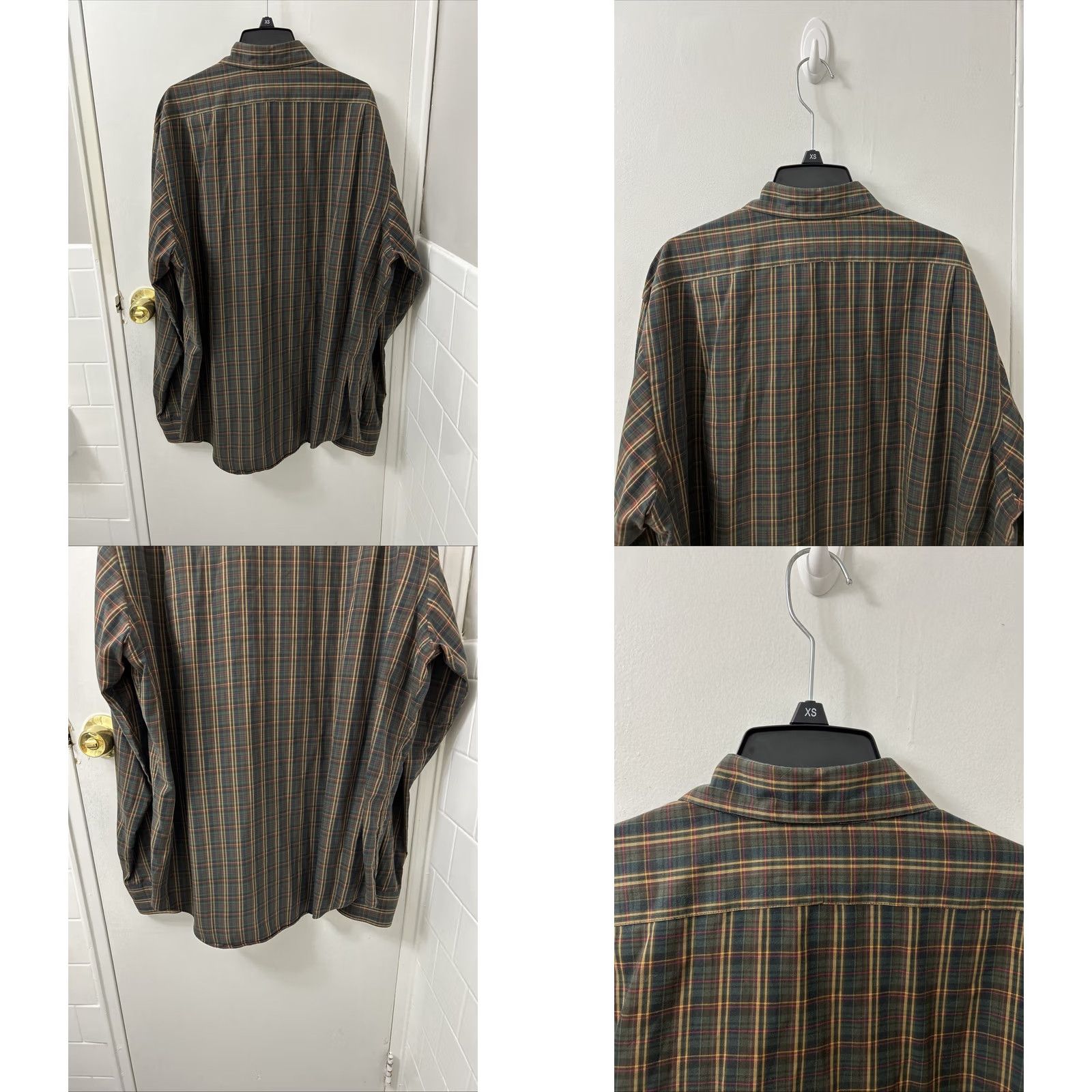 Ralph Lauren VINTAGE Polo Ralph Lauren Shirt Mens XL Brown Plaid Button-Down Long Sleeve Cotton Classic Fit Size US XL / EU 56 / 4 - 8 Thumbnail
