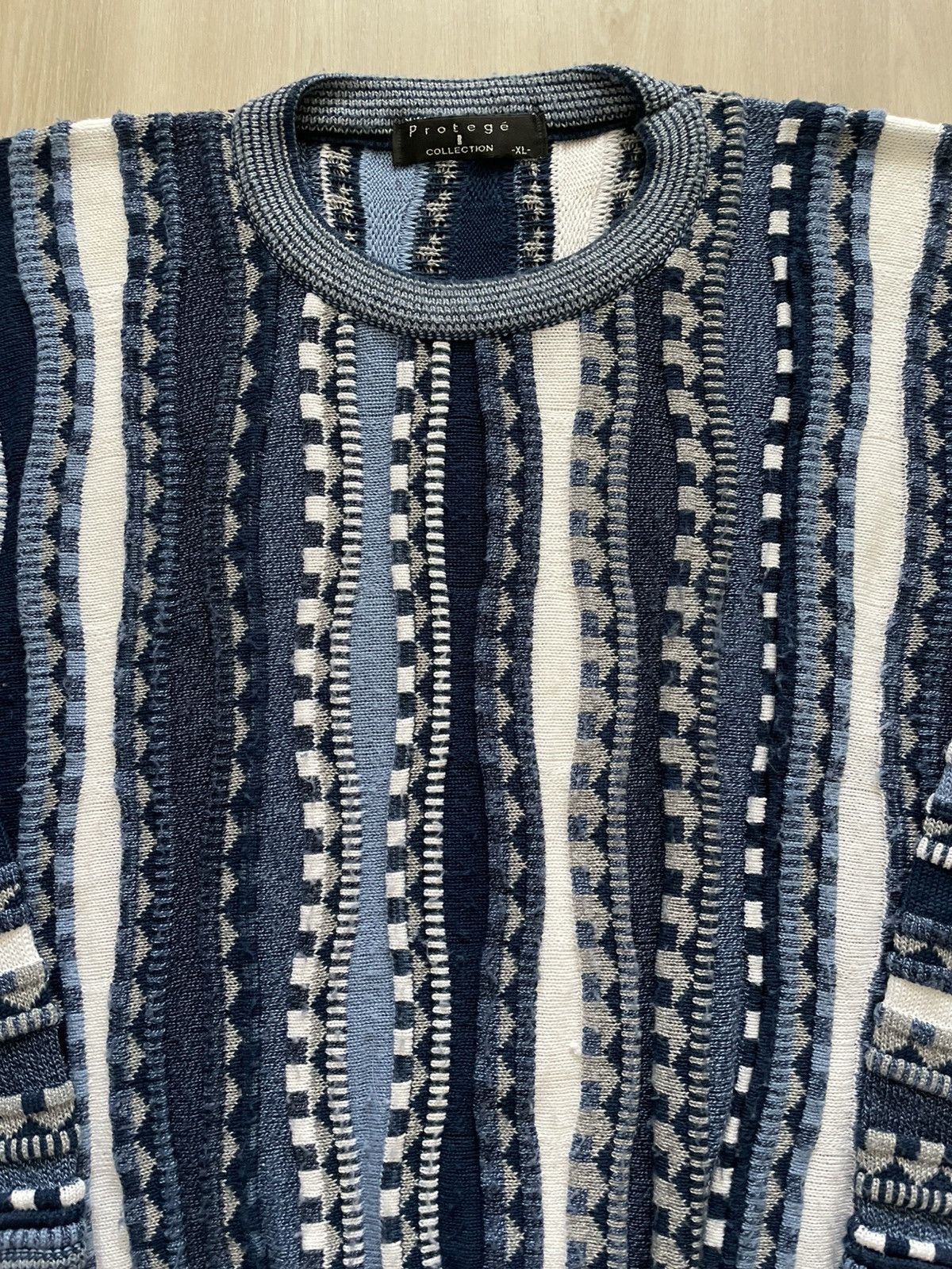 Protege Vintage Protege Coogi Style Textured Knit Sweater Sz XL Size US XL / EU 56 / 4 - 4 Thumbnail