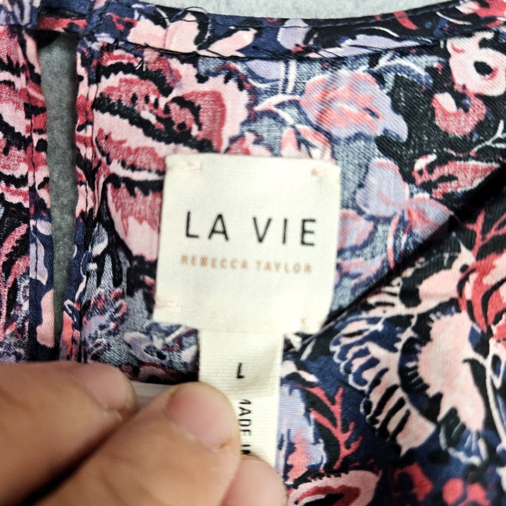 Rebecca Taylor Rebecca Taylor Women's Floral Printed Long Sleeve Cotton Shirt Sz L LA VIE Size L / US 10 / IT 46 - 7 Thumbnail
