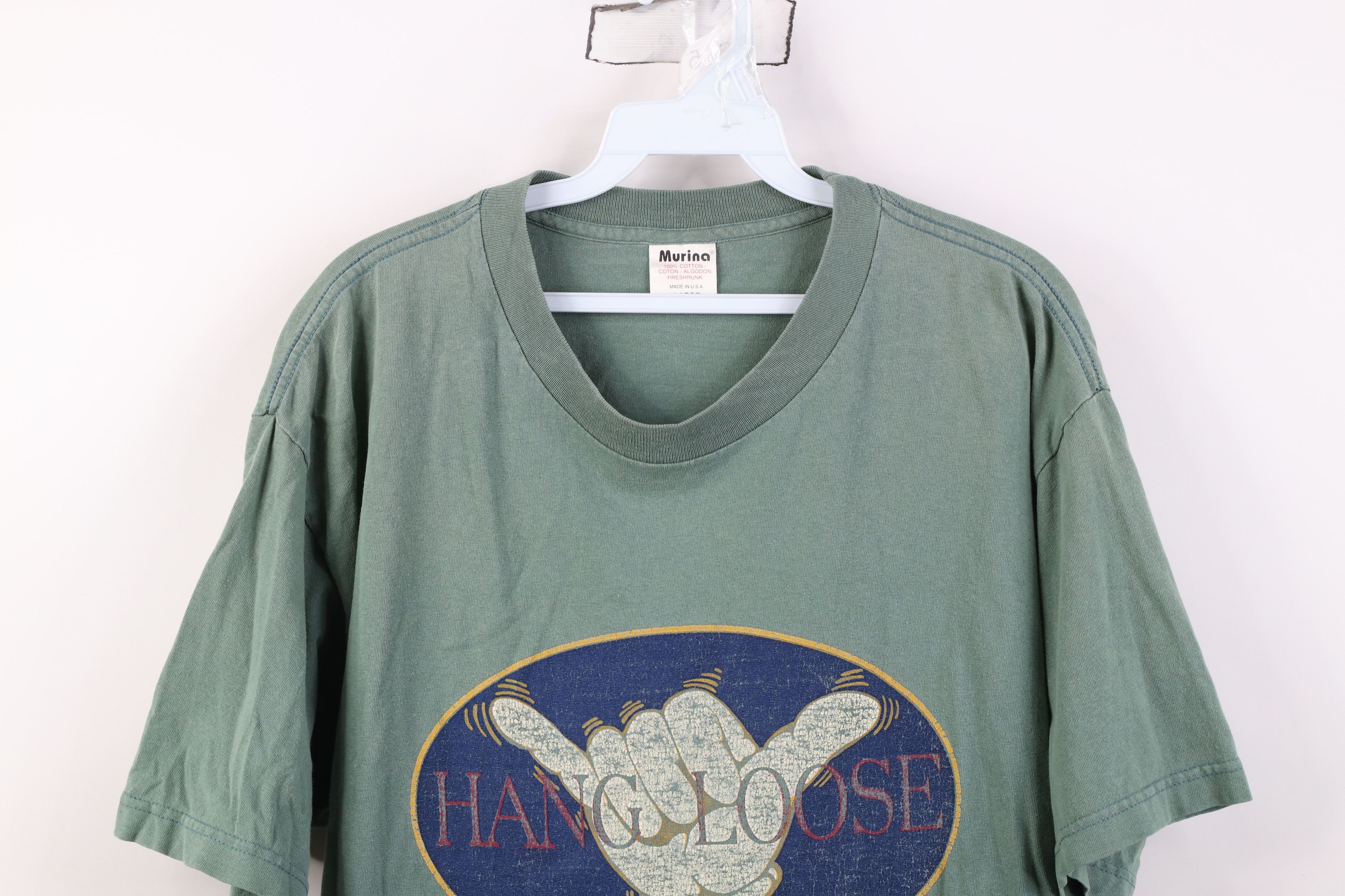 Vintage Vintage 90s Streetwear Hawaii Surfing Hang Loose T-Shirt USA Size US L / EU 52-54 / 3 - 2 Thumbnail