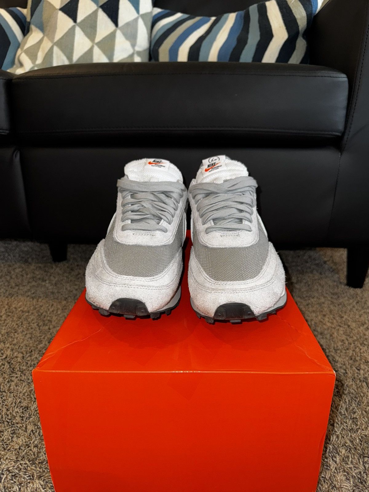 Fragment Design × Nike Nike SD Waffle Sacai Fragment Grey Size US 13 / EU 46 - 3 Thumbnail