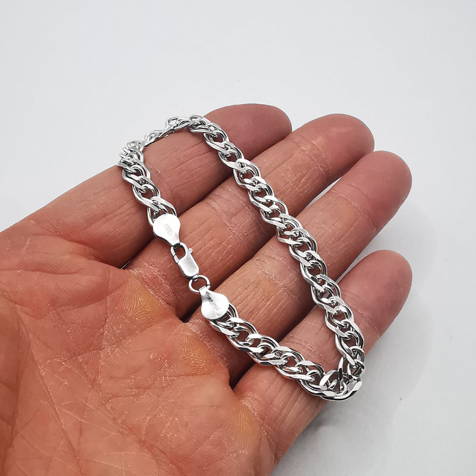 Sterling Silver Vintage Bracelet Jewelry,925 Sterling Silver,Handmade 12,48g Size ONE SIZE - 7 Thumbnail