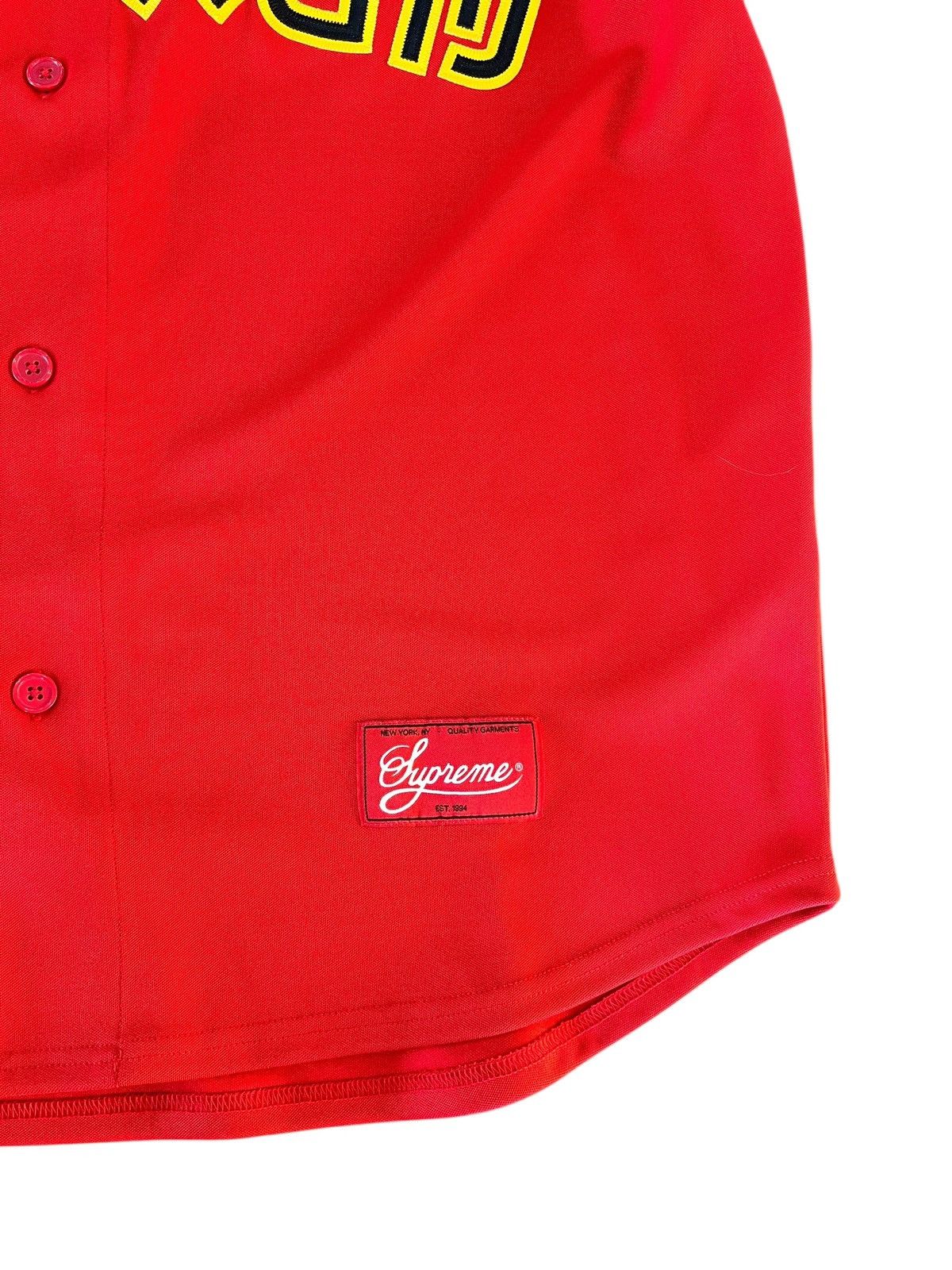 Supreme Supreme Red Rum Baseball Jersey Size US L / EU 52-54 / 3 - 3 Thumbnail