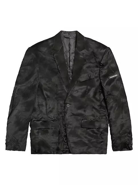 Balenciaga o1srvl11e1124 Washed Jacket in Black Size S / US 4 / IT 40 - 1 Thumbnail