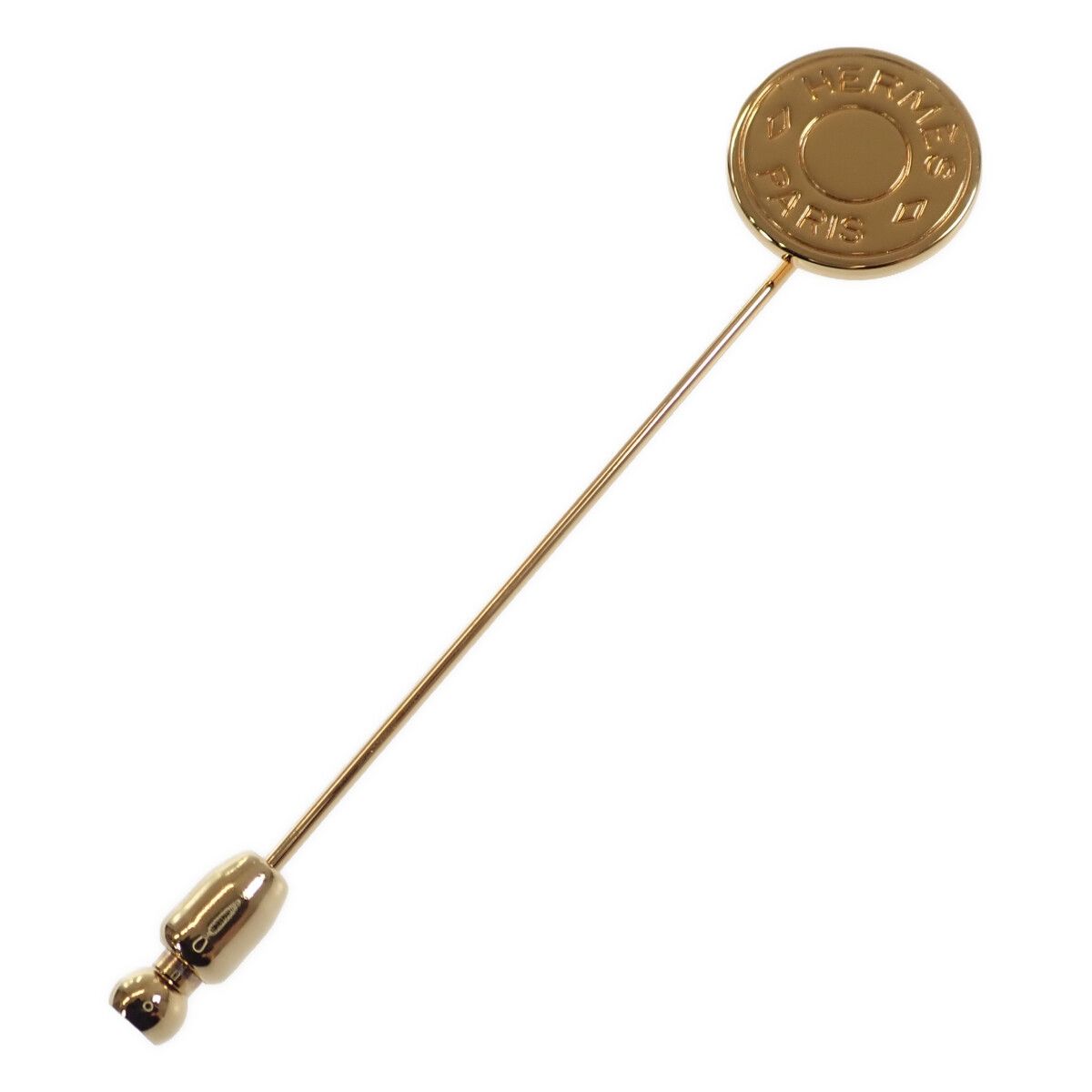 image of Hermes Serie Pin Brooch in Gold, Women's