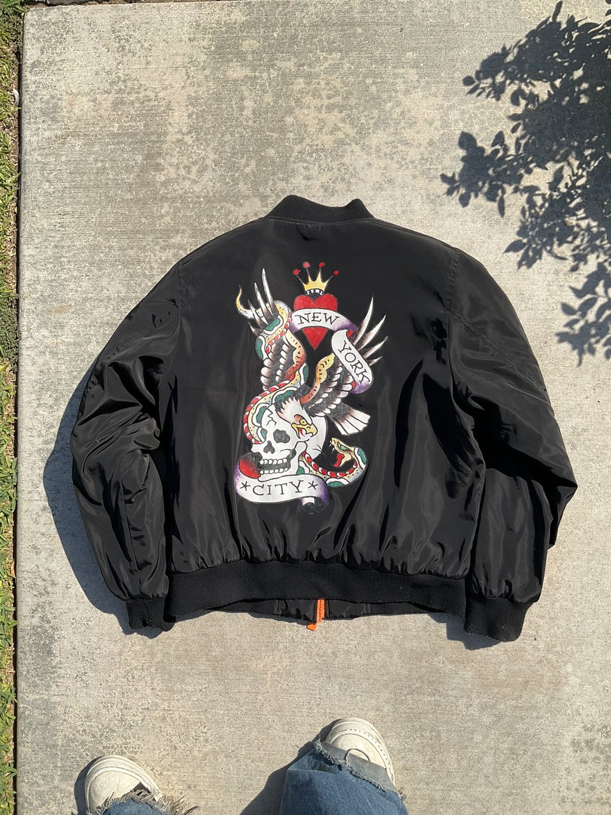 Ed Hardy Ed Hardy “NYC SKULL” bomber Size US L / EU 52-54 / 3 - 4 Thumbnail