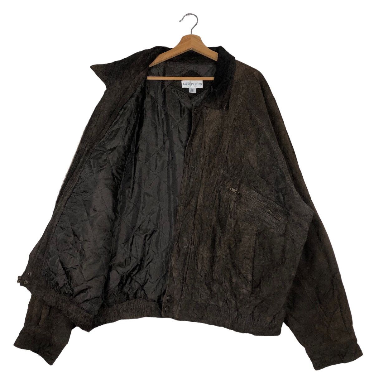 Japanese Brand 🔥Vtg Worker Leather Jacket Charles Klein Japan Made Size US XXL / EU 58 / 5 - 9 Thumbnail