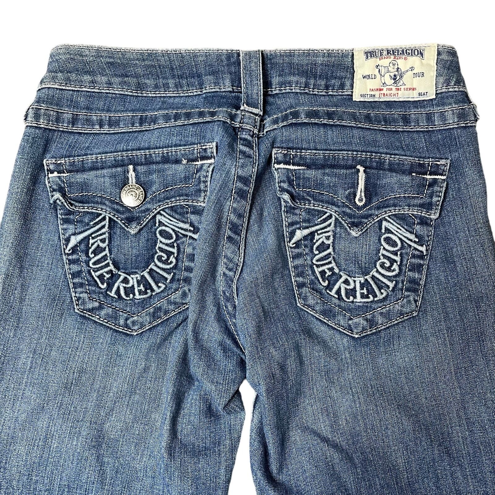 True Religion True Religion Straight Leg Jeans Size 27" / US 4 / IT 40 - 5 Thumbnail