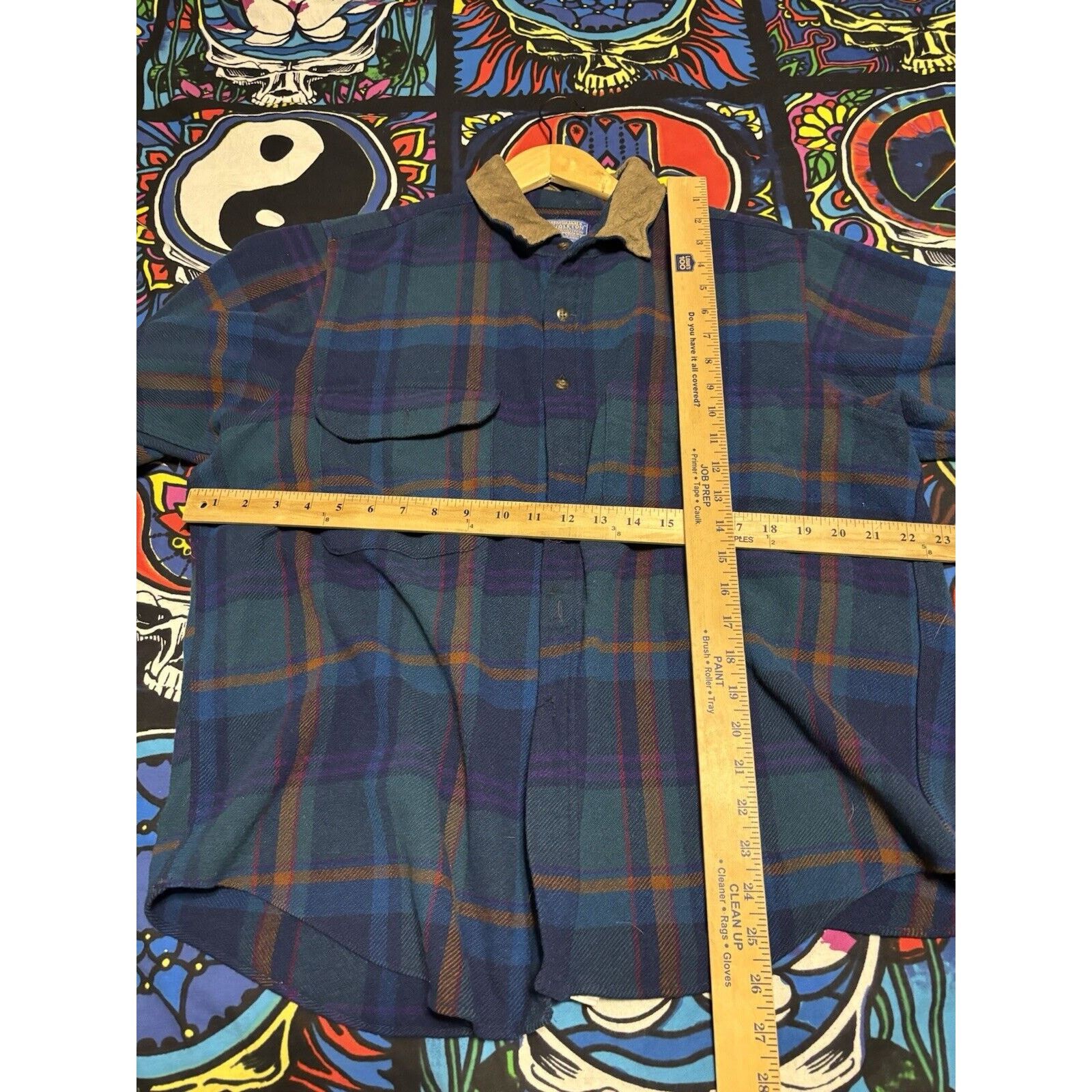 Pendleton vintage Plaid 90d Men’s Made In USA pendleton button up Sz L Size US L / EU 52-54 / 3 - 7 Thumbnail