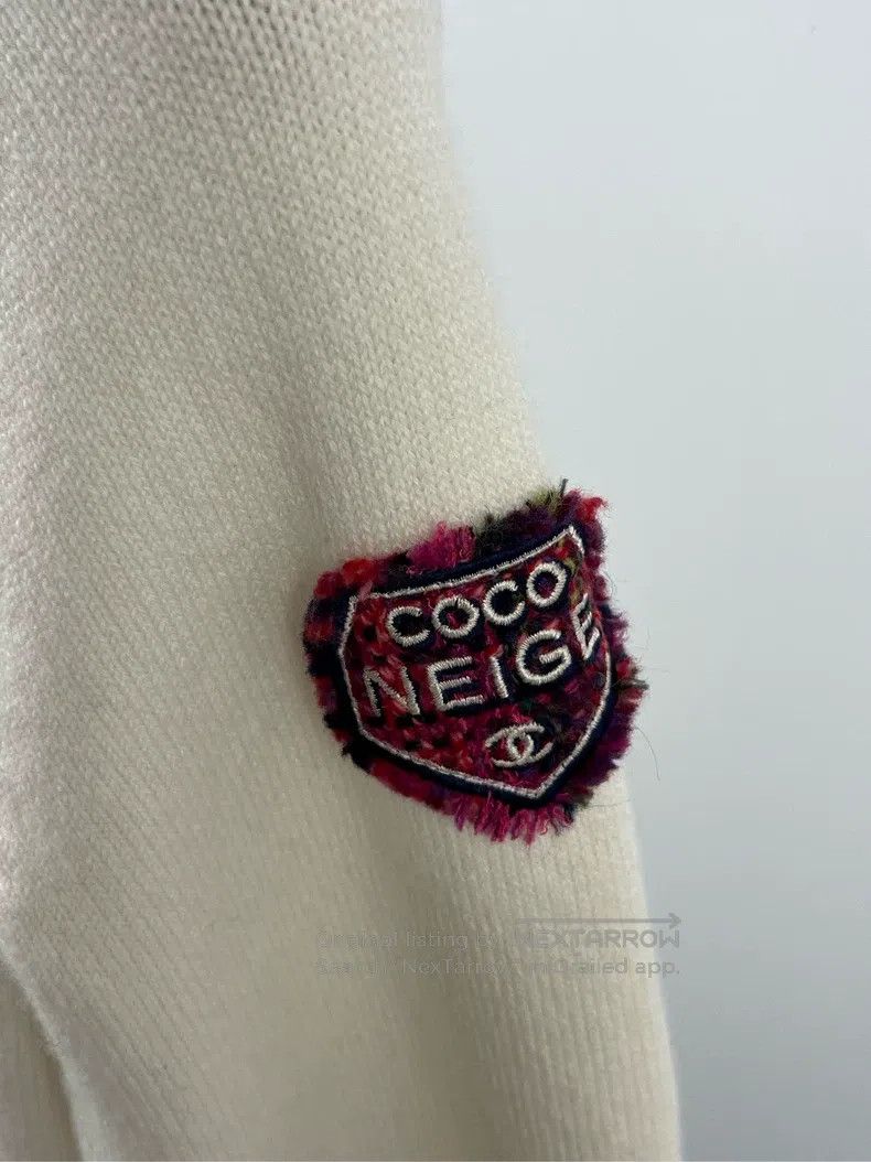 Chanel Chanel White logo letter logo cashmere high-neck sweater Size XXS / US 00 / IT 34 - 3 Thumbnail