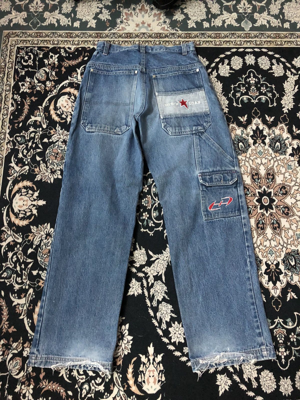 image of Malcolm Mclaren x Vintage Baggy Jeans Here There Denim in Blue, Men's (Size 28)