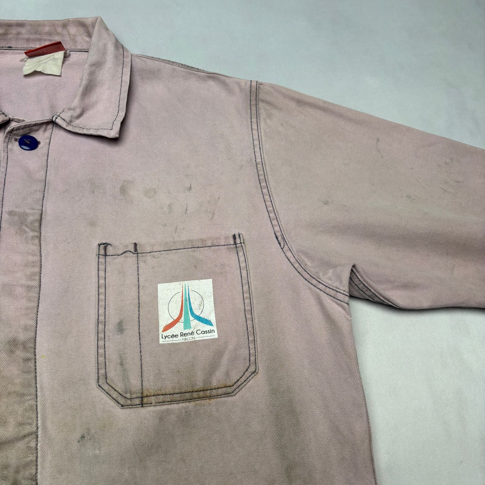 Vintage Vintage French Workwear Chore Jacket Faded Distressed Men XL Size US L / EU 52-54 / 3 - 2 Thumbnail
