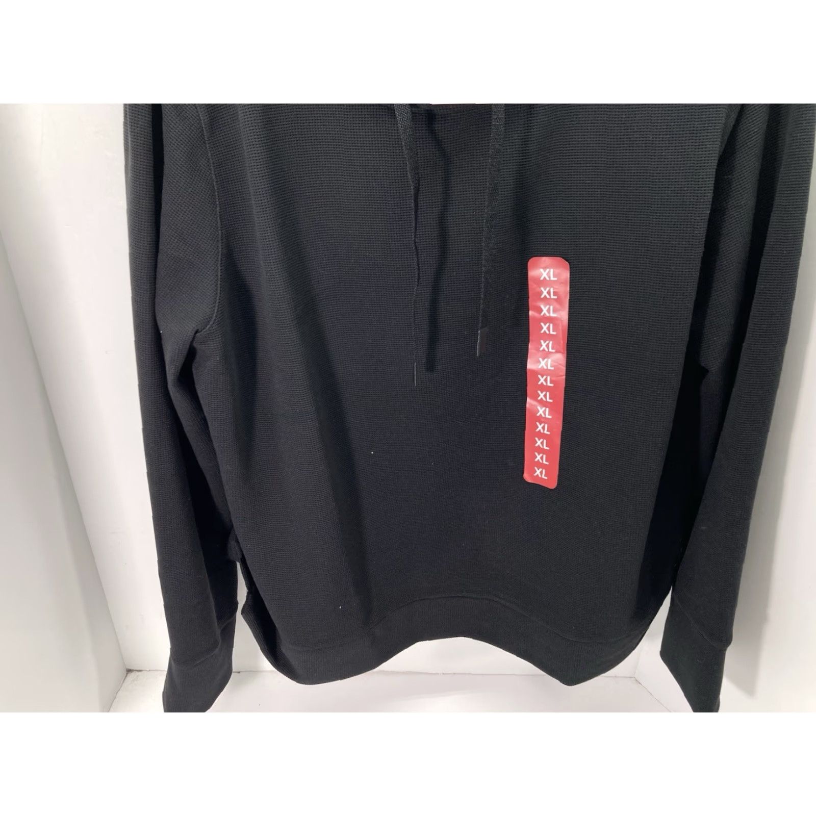 DKNY DKNY Waffle Hoodie Sweatshirt Women Size XL Black Long Sleeve Pullover Crop NWT Size XL / US 12-14 / IT 48-50 - 3 Thumbnail