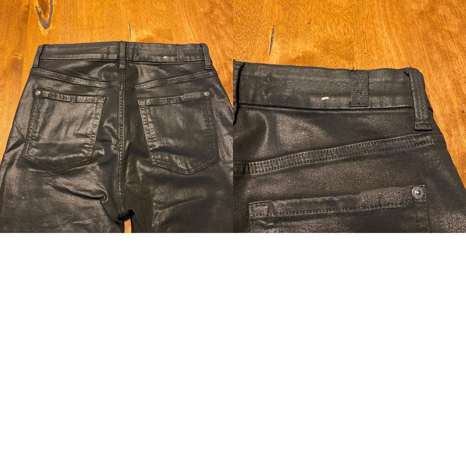 7 For All Mankind 7 For All Mankind Jeans Womens 28 Black 26" Inseam Glossy Size 28" / US 6 / IT 42 - 9 Thumbnail