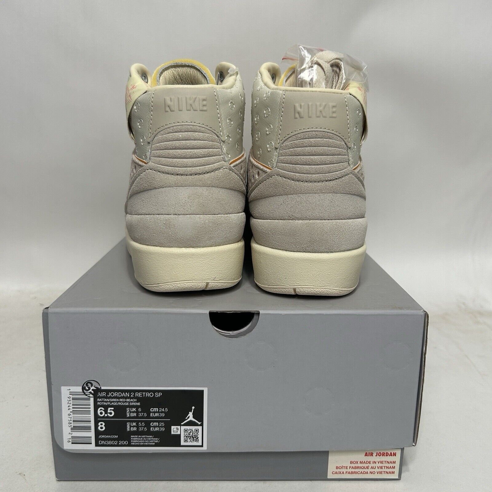 Jordan Brand Nike Air Jordan 2 Retro SP X Union LA “Rattan” 2024 Size US 8 / IT 38 - 4 Thumbnail
