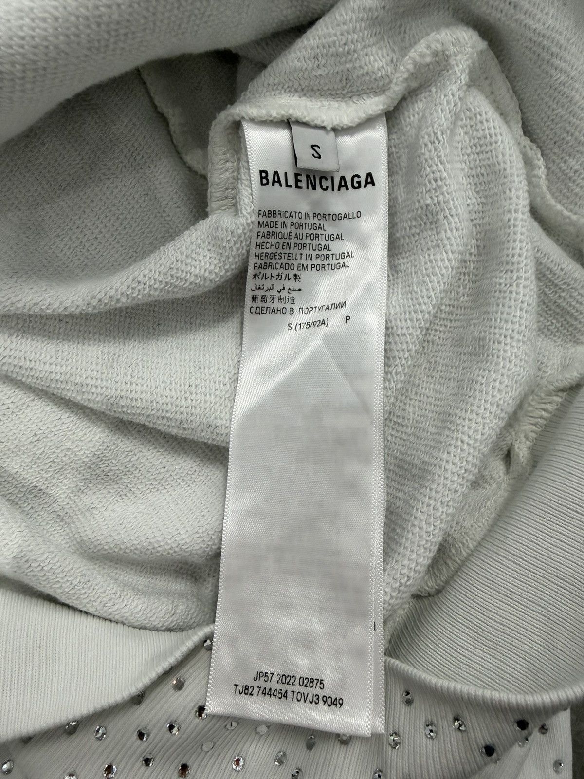 Balenciaga Balenciaga Rhinestone Zip Up Hoodie Summer23 Size US S / EU 44-46 / 1 - 3 Thumbnail