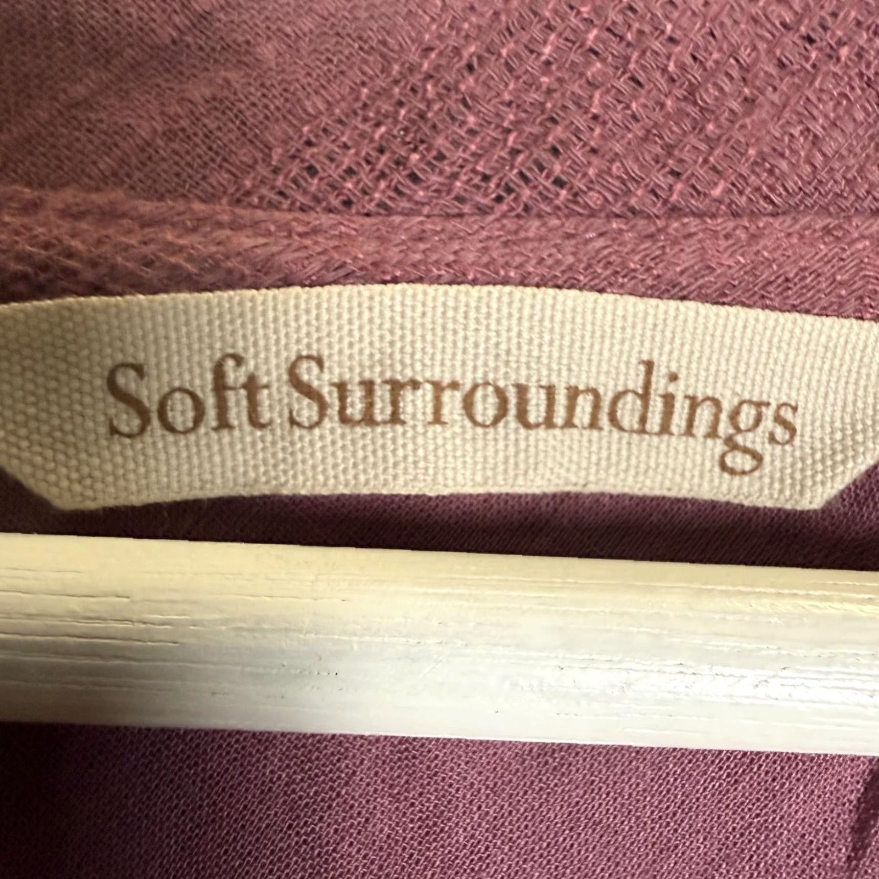 Soft Surroundings Soft Surroundings Dress A-Line 3/4 Sleeve Lined Mauve M Pink Knee Length Women’s Medium Regular Cotton Blend Size M / US 6-8 / IT 42-44 - 2 Thumbnail
