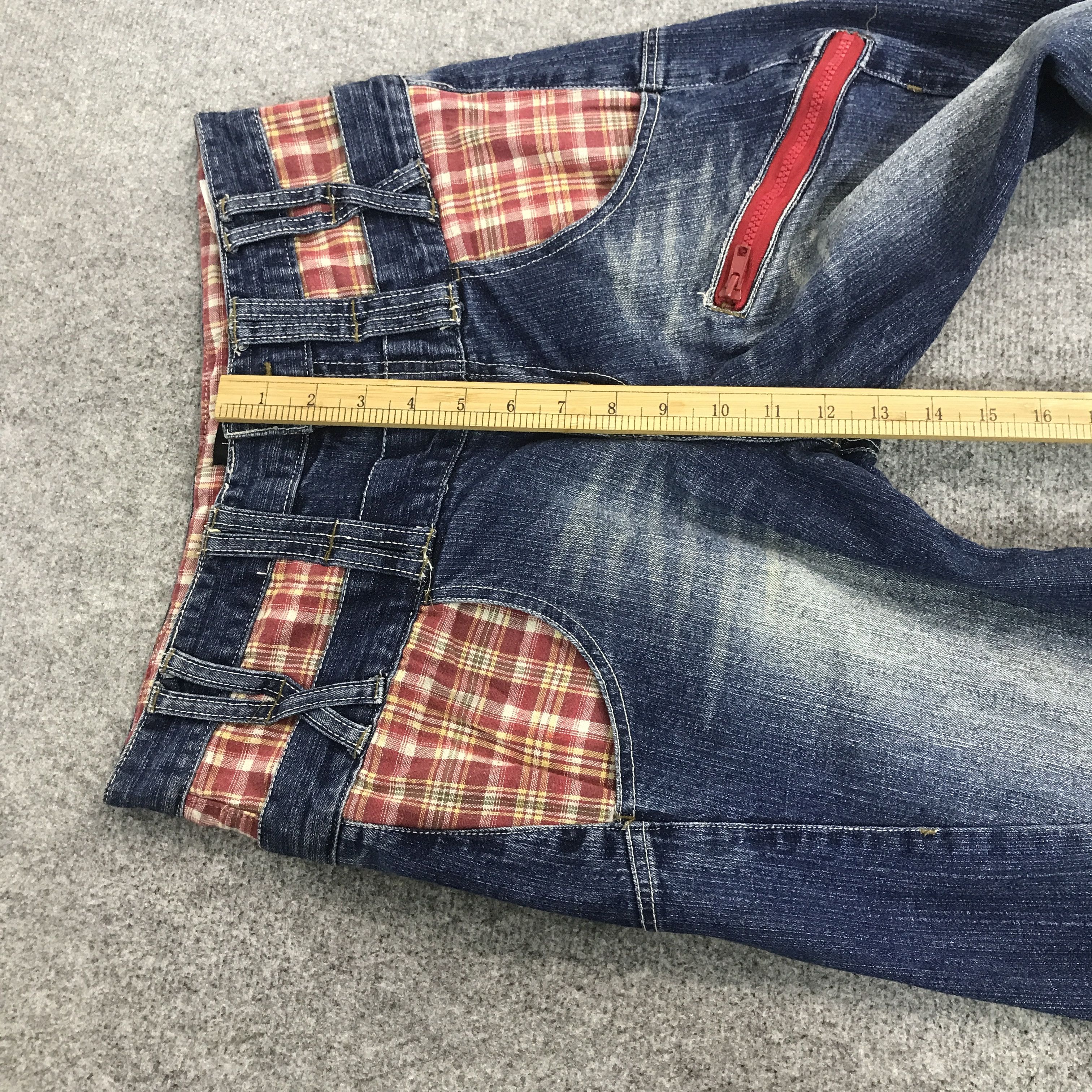 Japanese Brand Double waist design contno. denim Pants Size US 30 / EU 46 - 8 Thumbnail