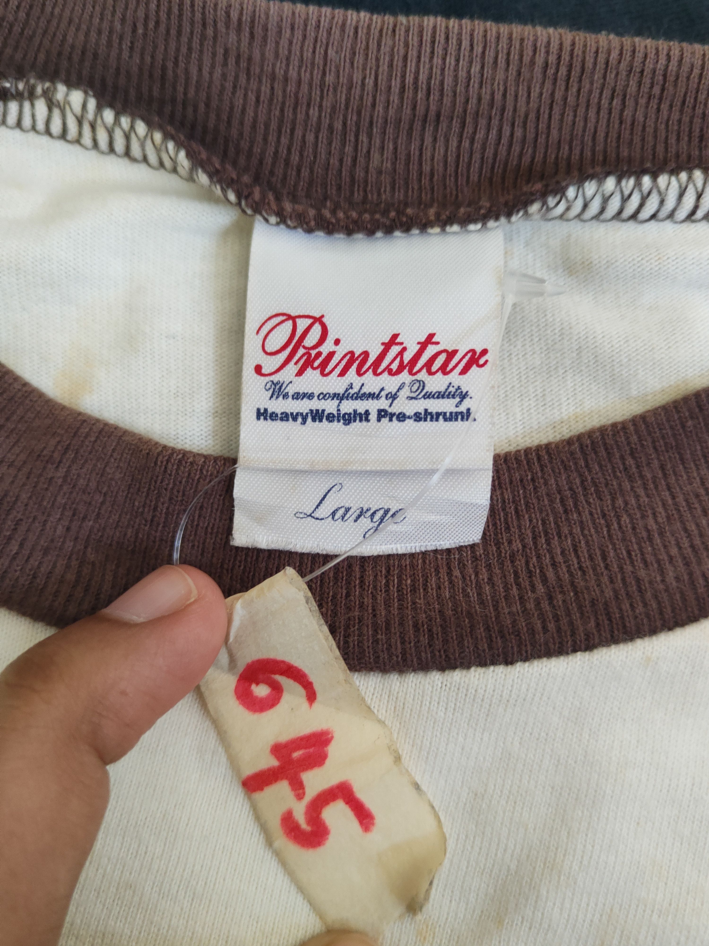 Japanese Brand DL Pandaman White Brown Long Sleeve T-shirts #645 Size US L / EU 52-54 / 3 - 12 Thumbnail