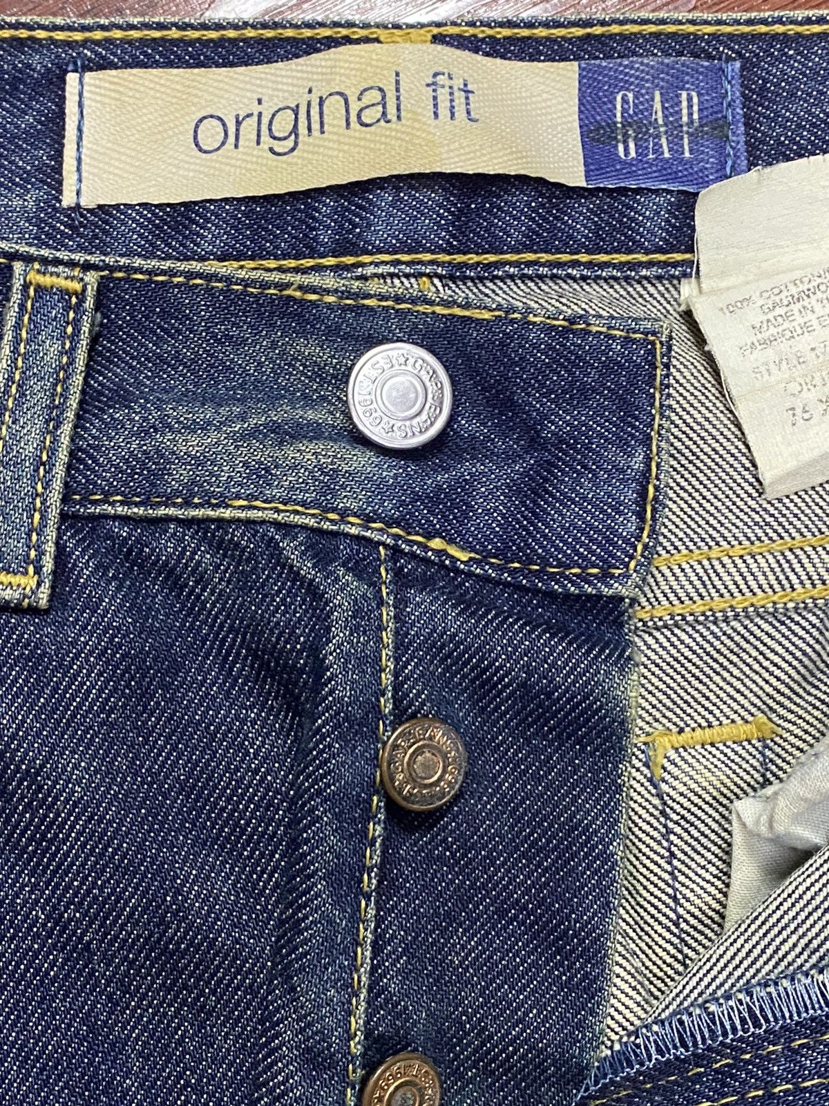 Gap Vtg Y2K Gap Original Jeans Bleached Distressed Loose Jeans Size US 29 - 11 Thumbnail