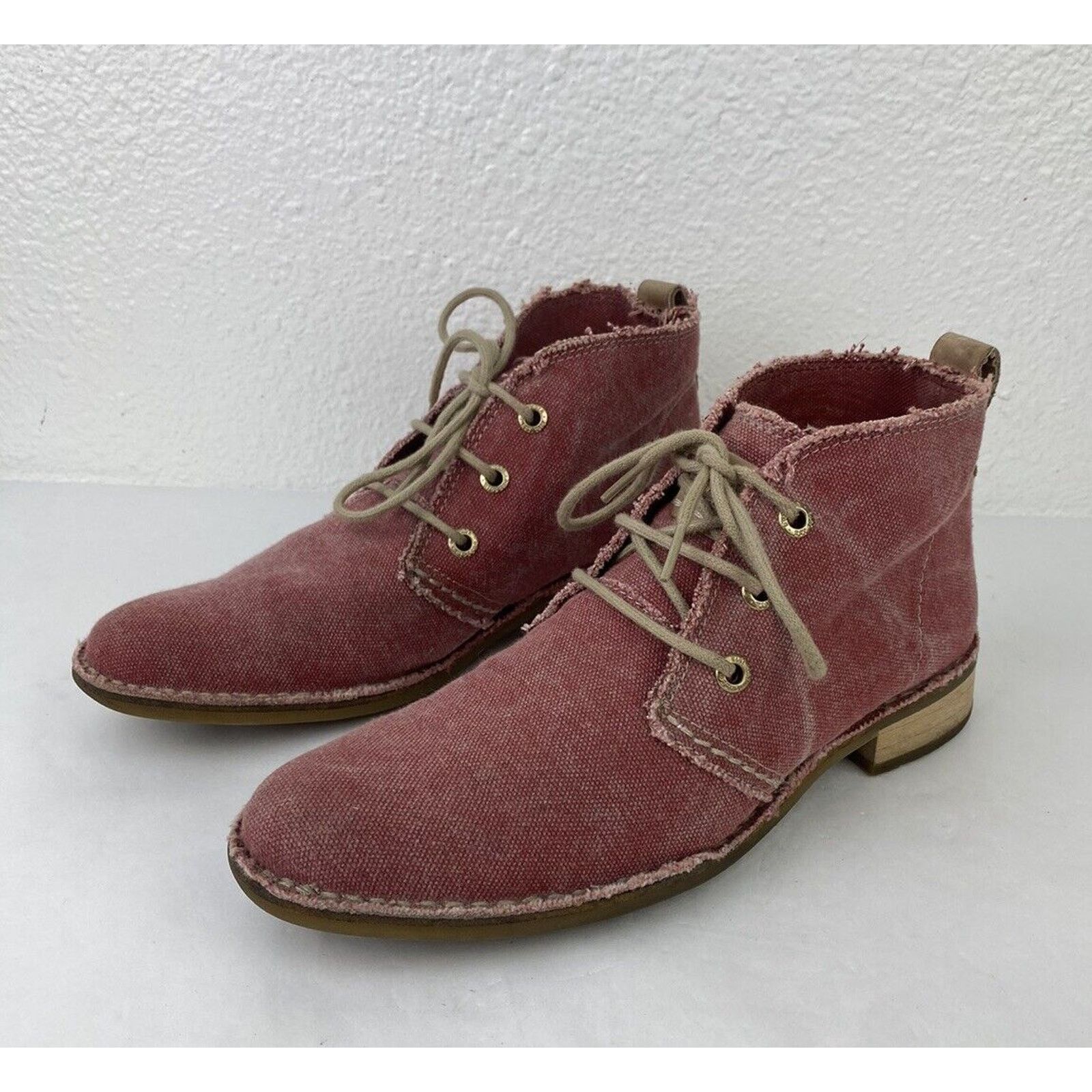 Other Bussola Sevilla Canvas Chukka Raw Fringed Ankle Boots 38 Size US 8 / IT 38 - 1 Thumbnail