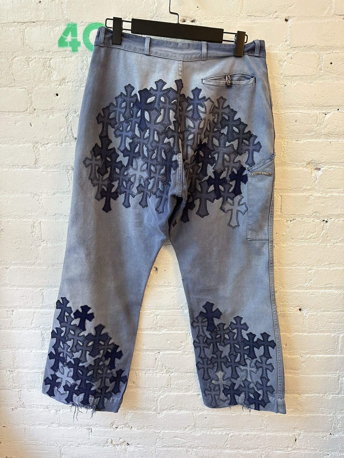 Chrome Hearts Chrome Hearts BEST WASH 100 CROSS FLOOD CROSS JEANS 31 32 Size US 31 - 6 Thumbnail