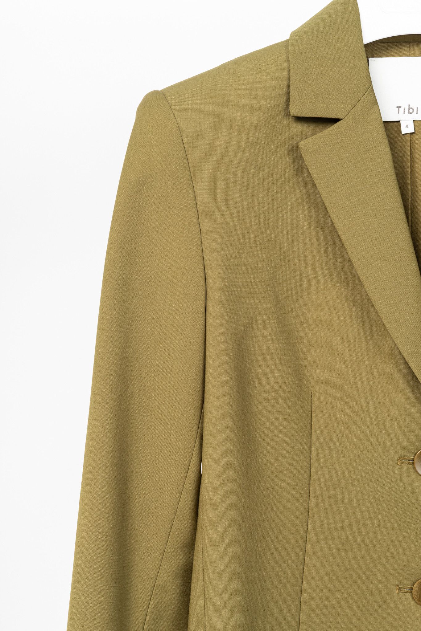 Tibi Tibi Max Dark Hazel Tropical-Wool Blazer Size S / US 4 / IT 40 - 5 Thumbnail