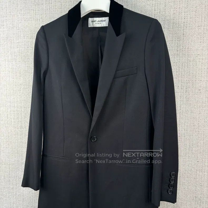 Saint Laurent Paris Saint Laurent Paris Solid color casual single-breasted sui Size US S / EU 44-46 / 1 - 2 Thumbnail
