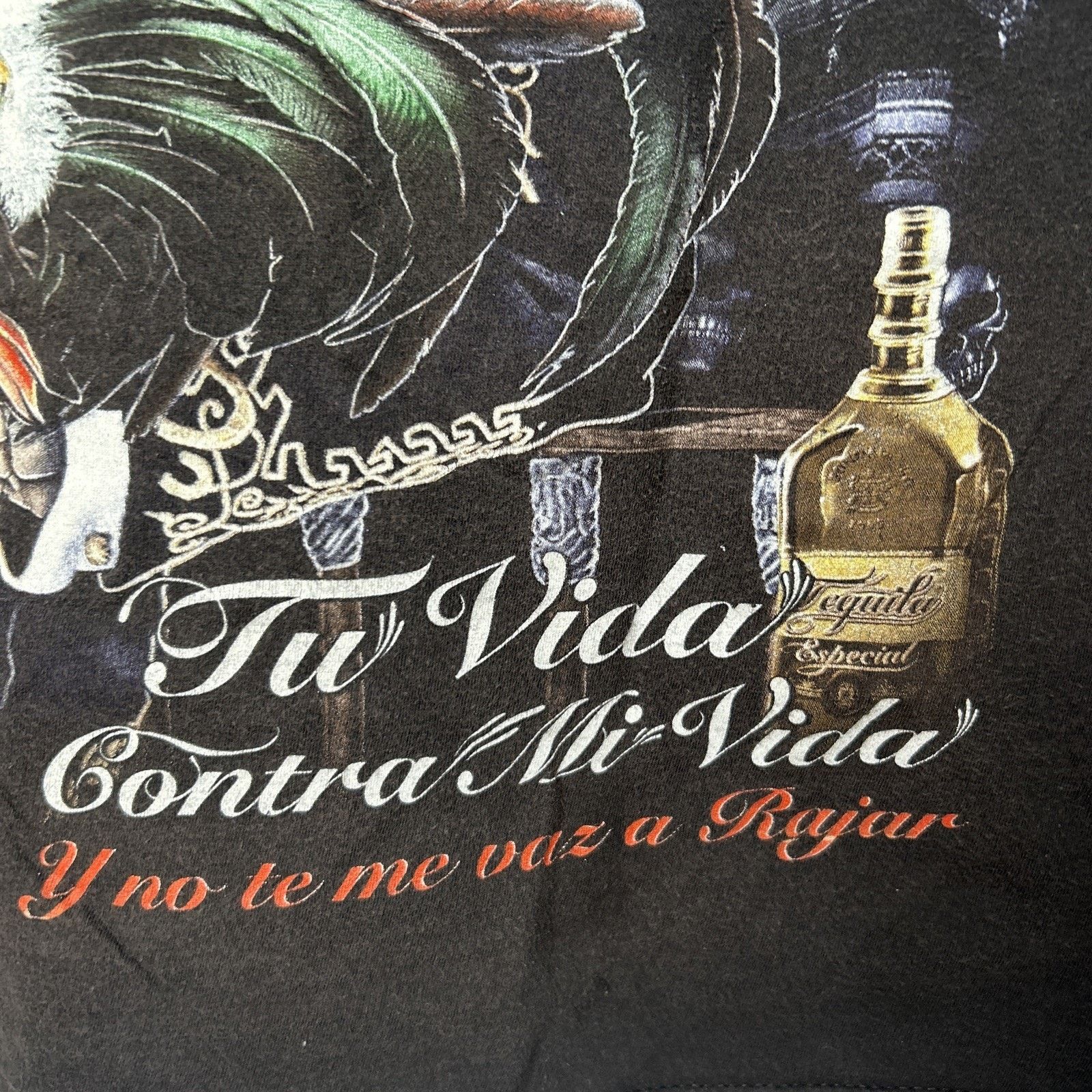Vintage Mariachi Skeleton Rooster Chicano Short Sleeve T-Shirt Small Size US S / EU 44-46 / 1 - 6 Thumbnail