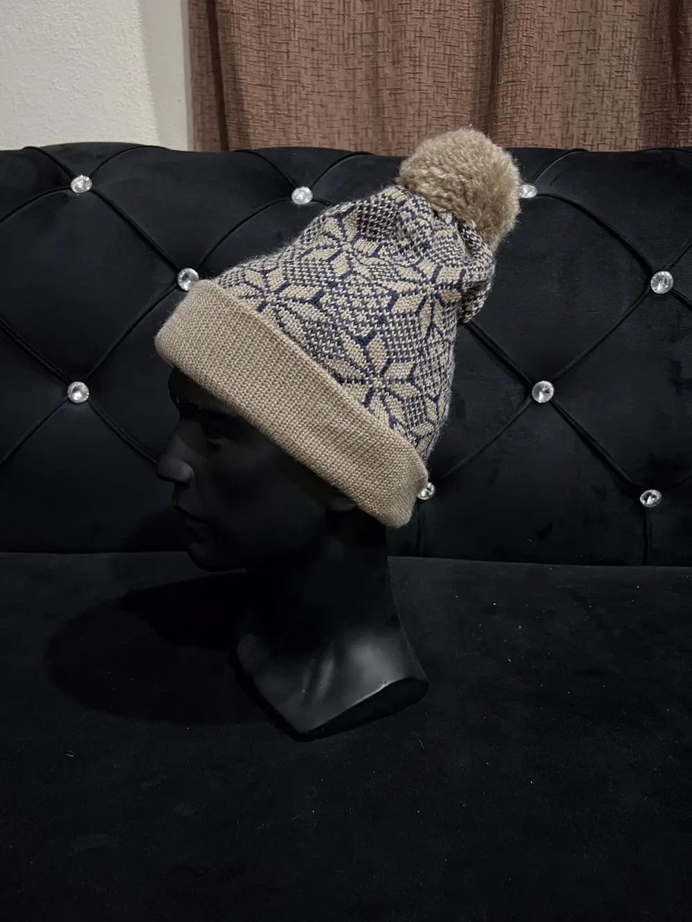 Japanese Brand Navajo Design Beanie Hat Size ONE SIZE - 3 Thumbnail