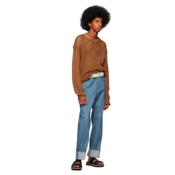 image of Burberry Prorsum x Dries Van Noten Brown Neroli Sweater, Men's (Size Medium)