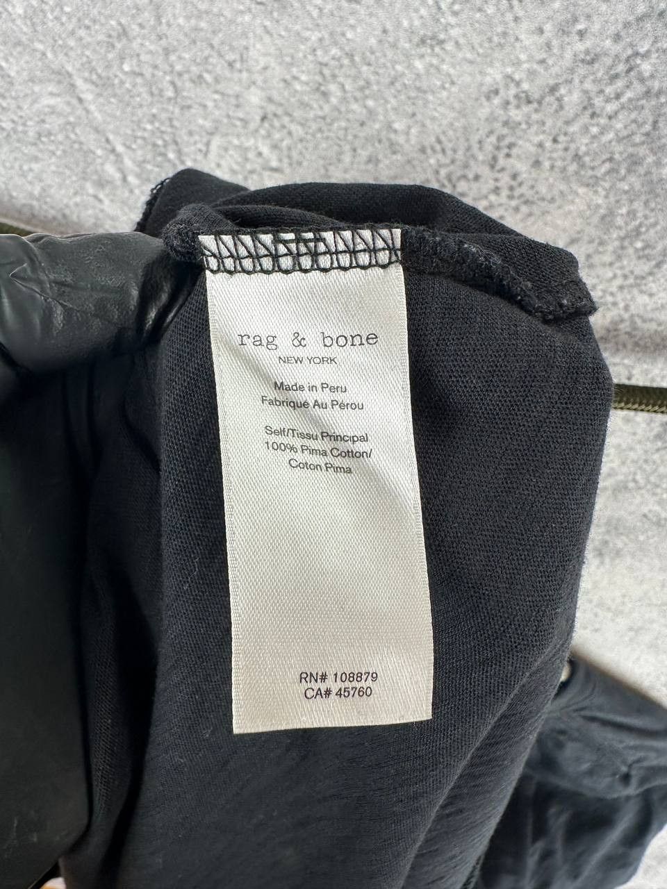 Rag & Bone Rag & Bone New York Black Pima Cotton V-Neck T-Shirt Size S / US 4 / IT 40 - 9 Thumbnail
