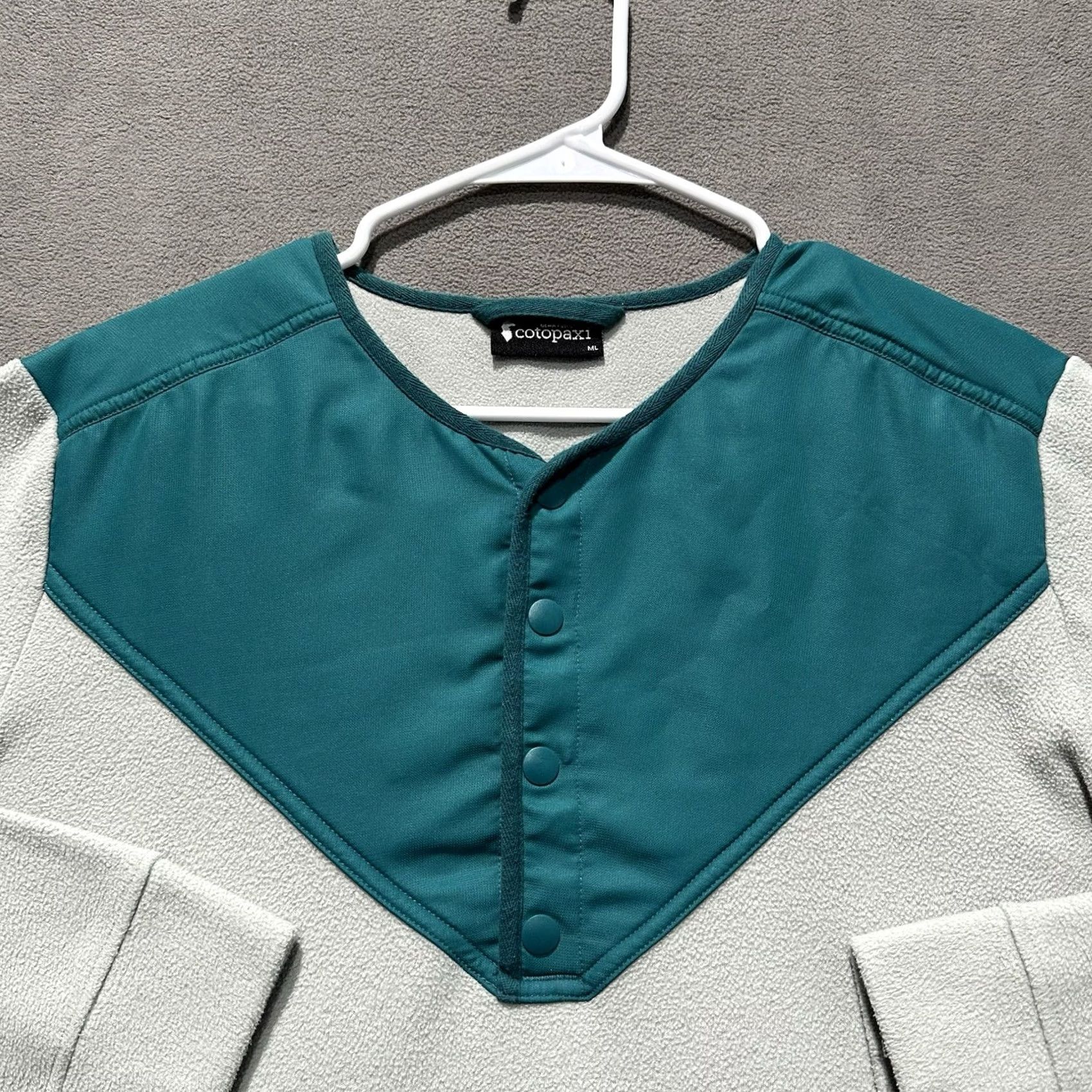 Cotopaxi Cotopaxi Sweater Mens Large Green/Teal Sabado Crew Snap Fleece Pullover Henley Size US L / EU 52-54 / 3 - 3 Thumbnail