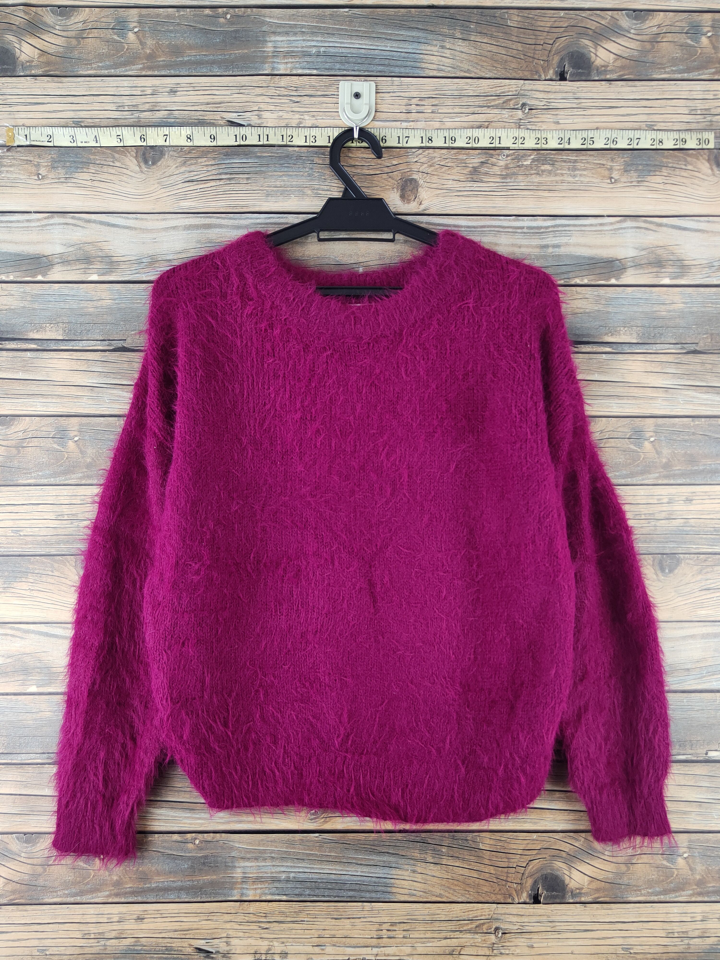 LOWRYS FARM DL Lowry's Farm Purple Fur Mohair shaggy Knitwear #46-923 Size M / US 6-8 / IT 42-44 - 1 Thumbnail