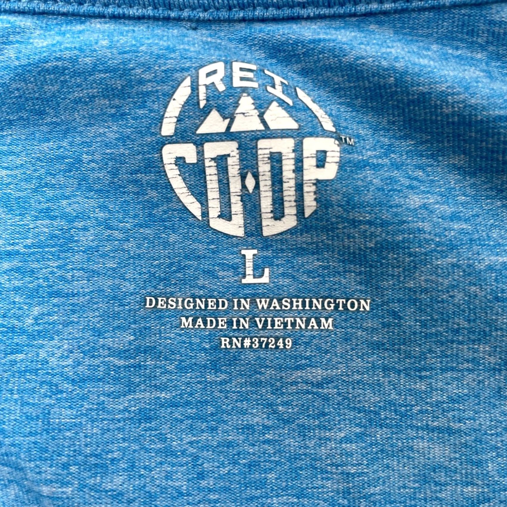 Vintage REI Co Op Sweatshirt Womens Large Blue Heathered 1/4 Zip Training Pullover Activewear Casual Raglan Sleeve Mock Neck Zip Size L / US 10 / IT 46 - 4 Thumbnail