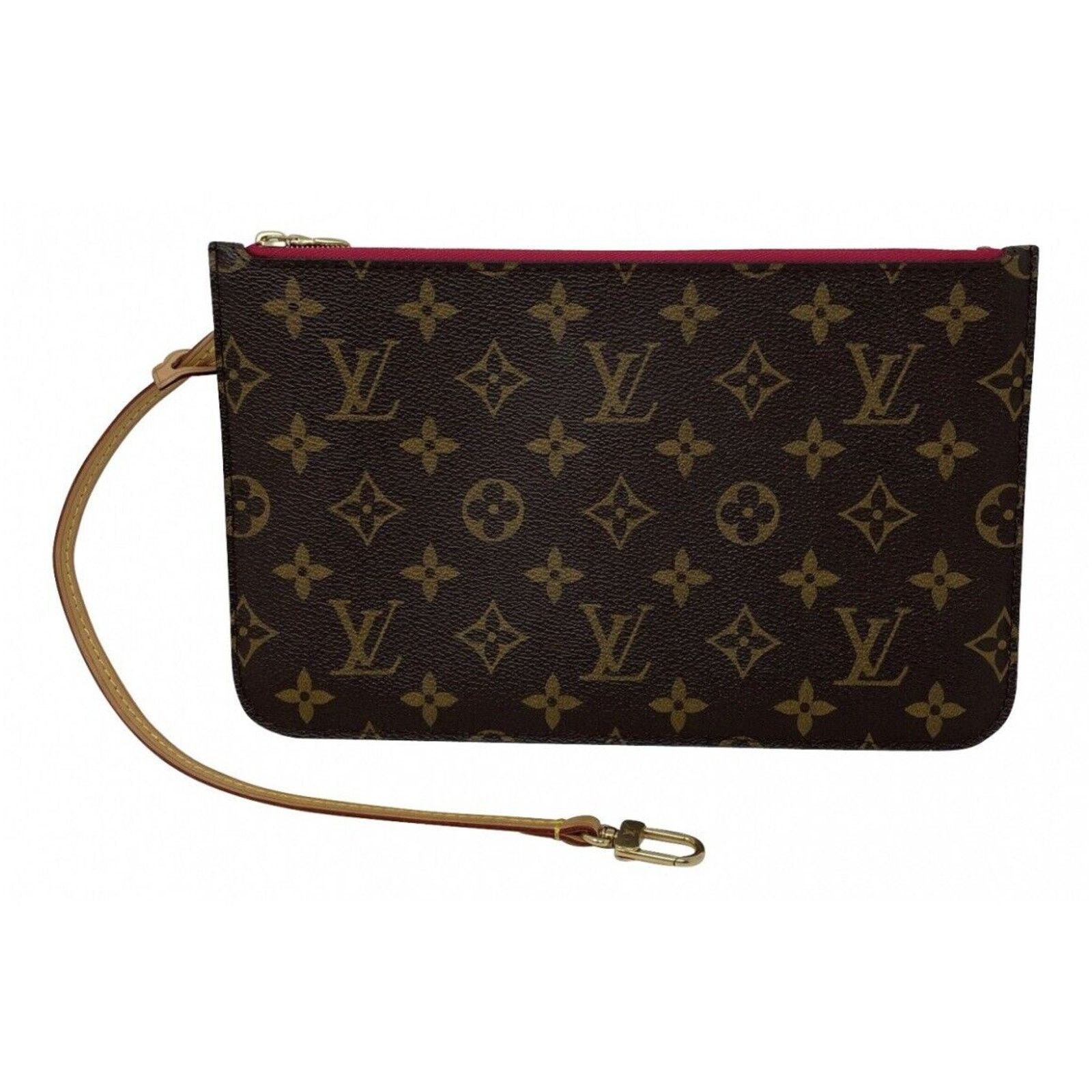 Louis Vuitton AUTHENTIC LOUIS VUITTON Large Monogram Pink Pouch Pochette Size ONE SIZE - 1 Thumbnail