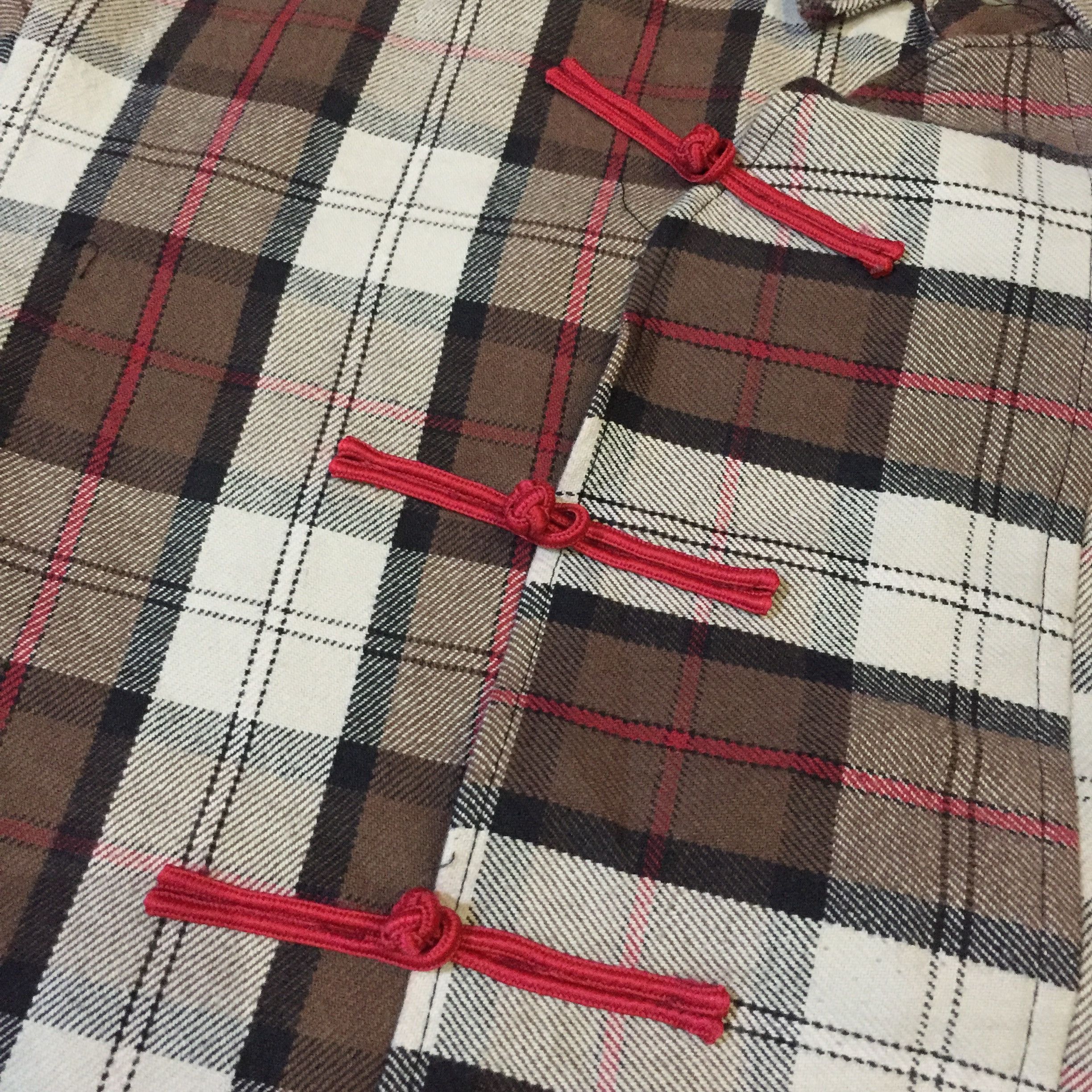 Handmade Work Plant Chinese Cheongsam Boxy Shirt Flannel Reworked Size L / US 10 / IT 46 - 2 Thumbnail
