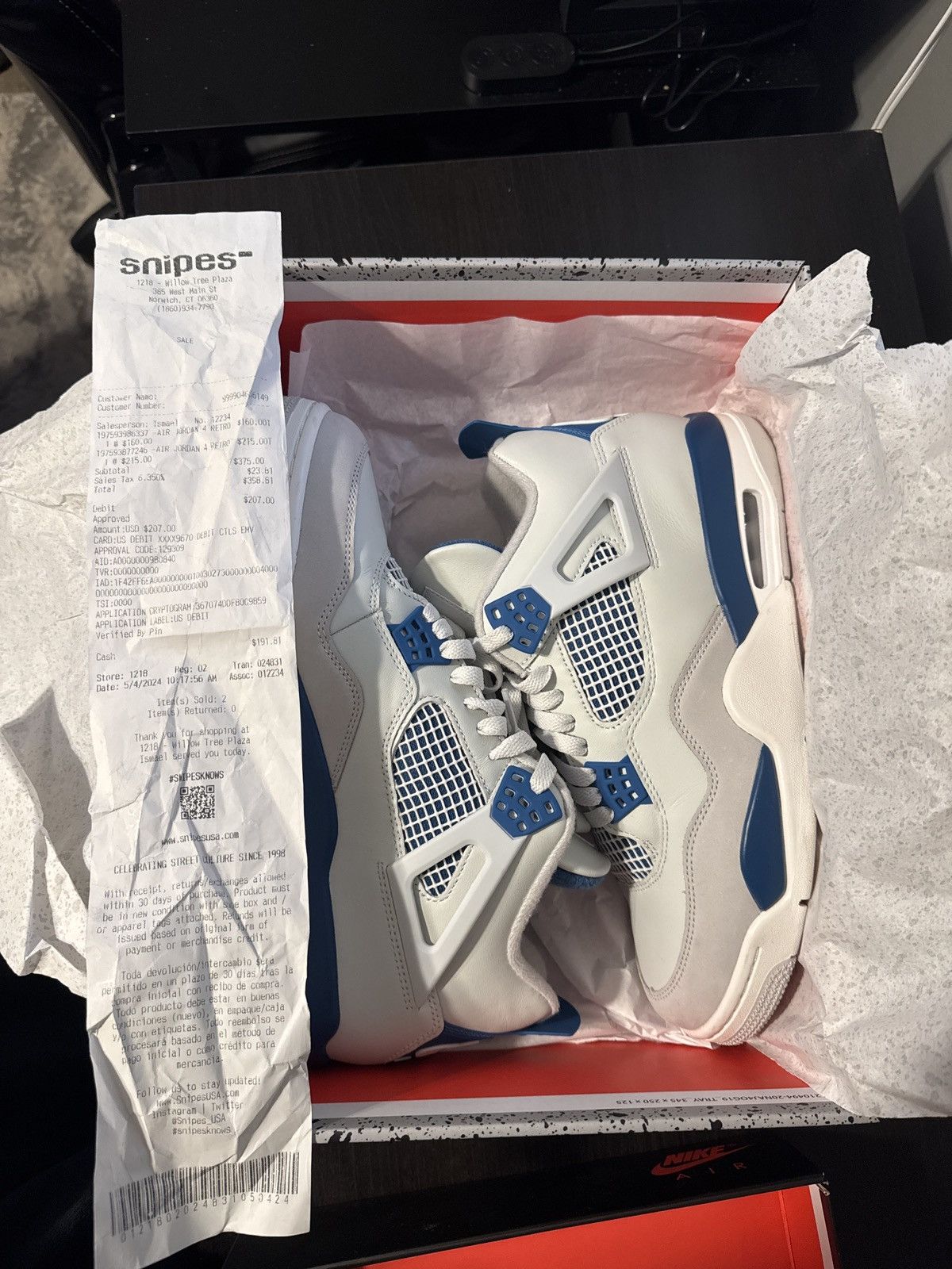 Jordan Brand × Nike Jordan 4 Military Blue Size US 10.5 / EU 43-44 - 6 Thumbnail