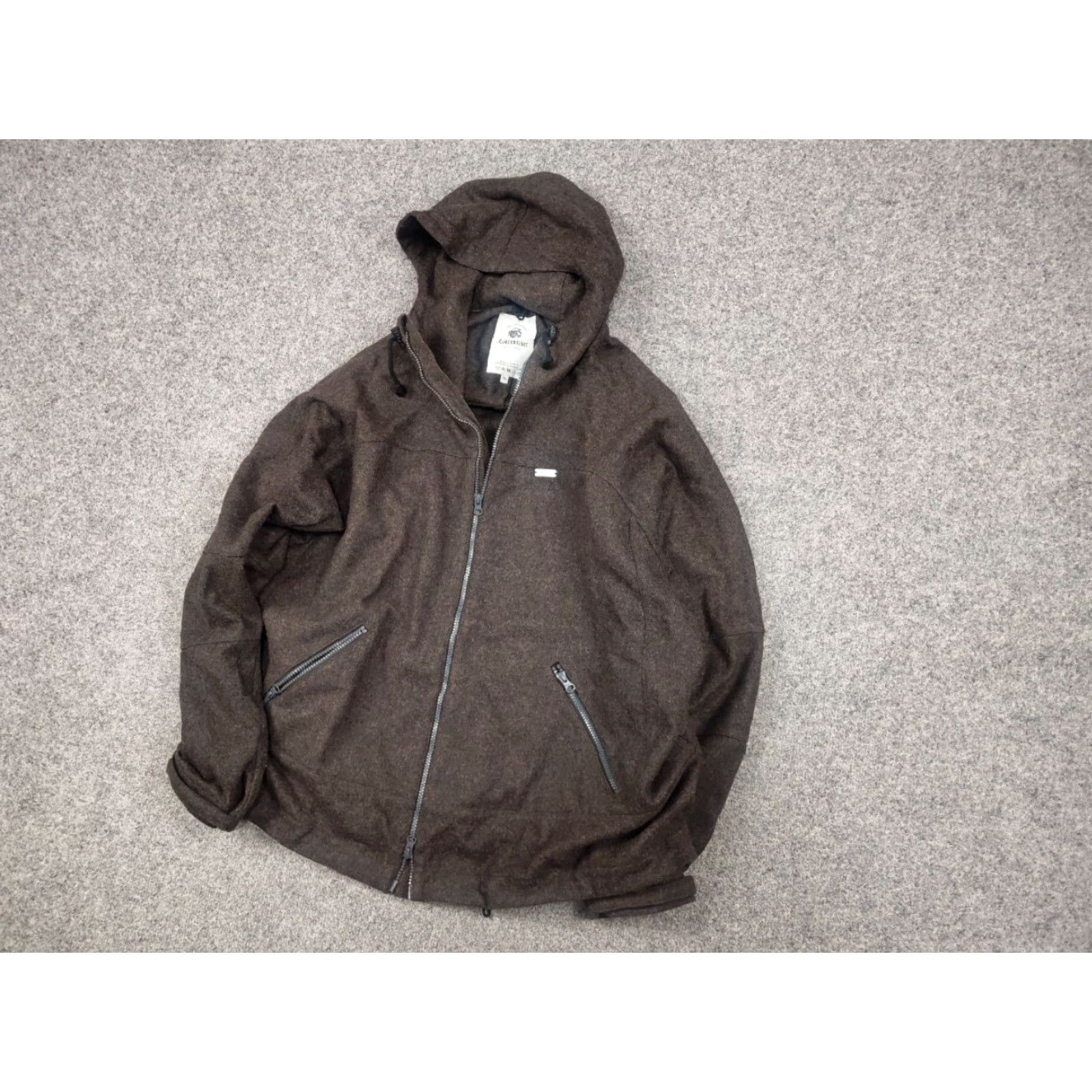Vintage Loden by lodenwalker Austria Design 1434 reine schurwolle Hooded jacket, Wool, Brown, 3XL, Men Size US XXL / EU 58 / 5 - 4 Thumbnail