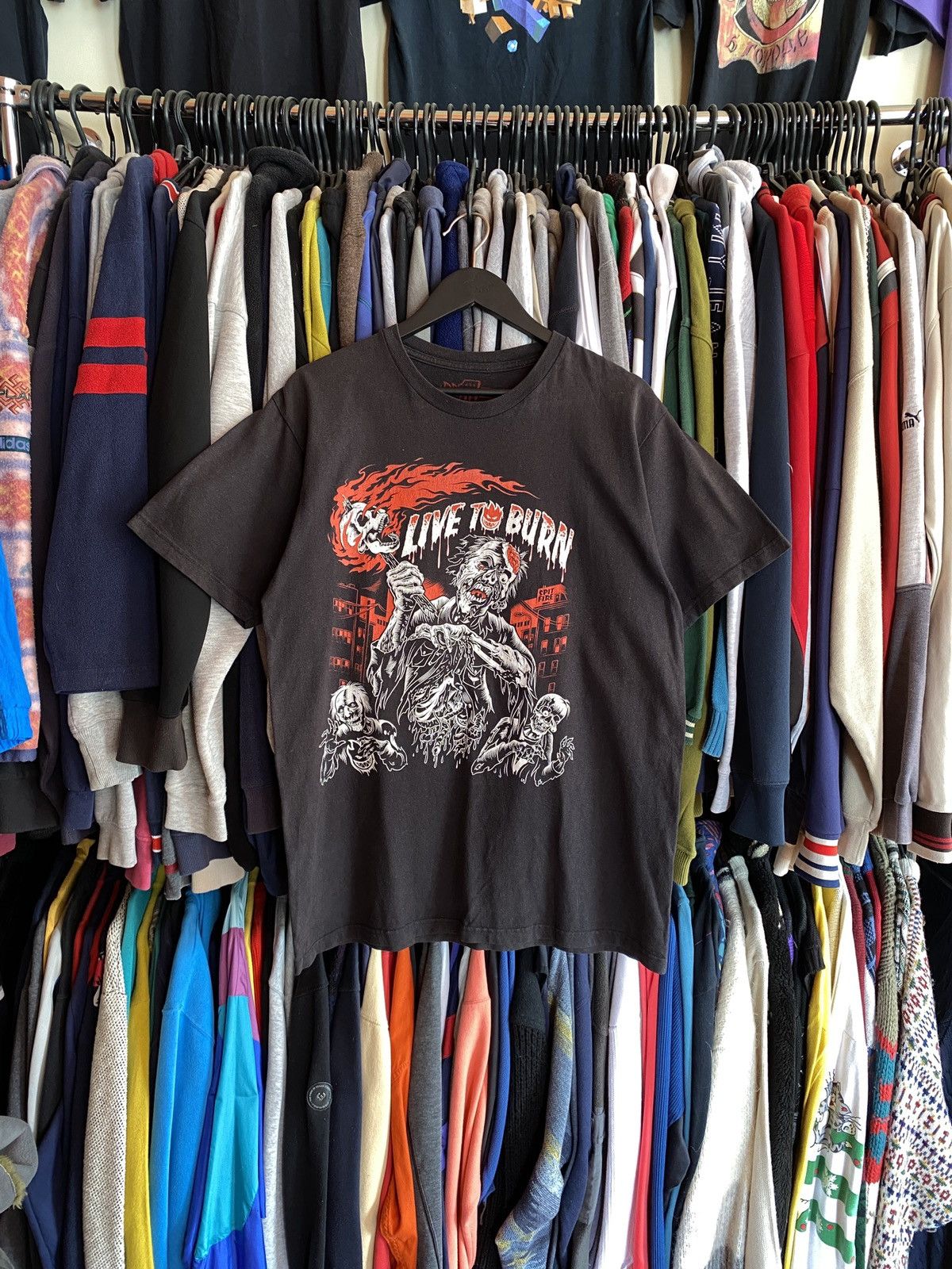 Spitfire VINTAGE SPITFIRE SKATEBOARDS HORROR ZOMBIE T-SHIRT Size US L / EU 52-54 / 3 - 1 Thumbnail
